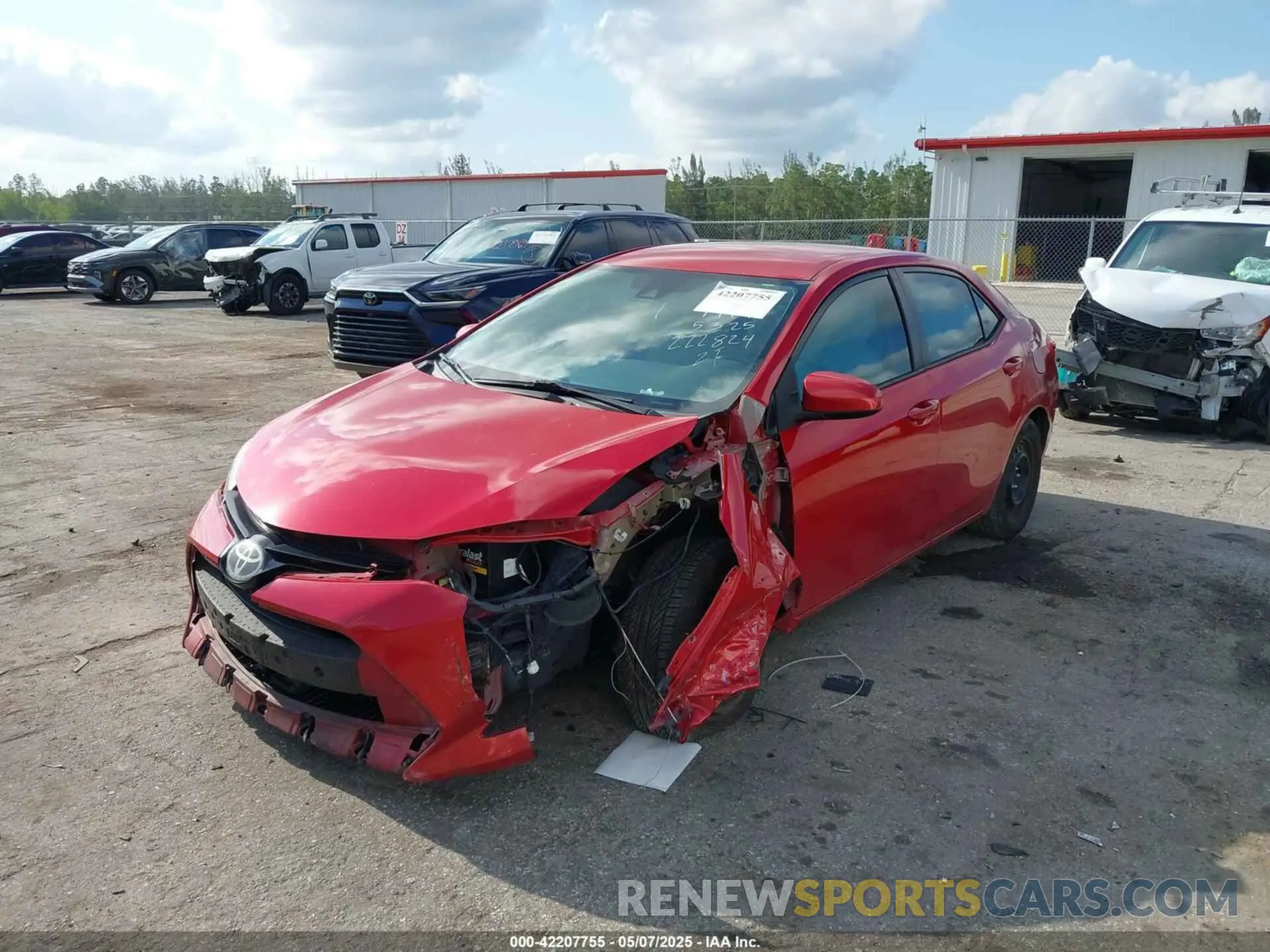 6 Photograph of a damaged car 2T1BURHE0KC222824 TOYOTA COROLLA 2019