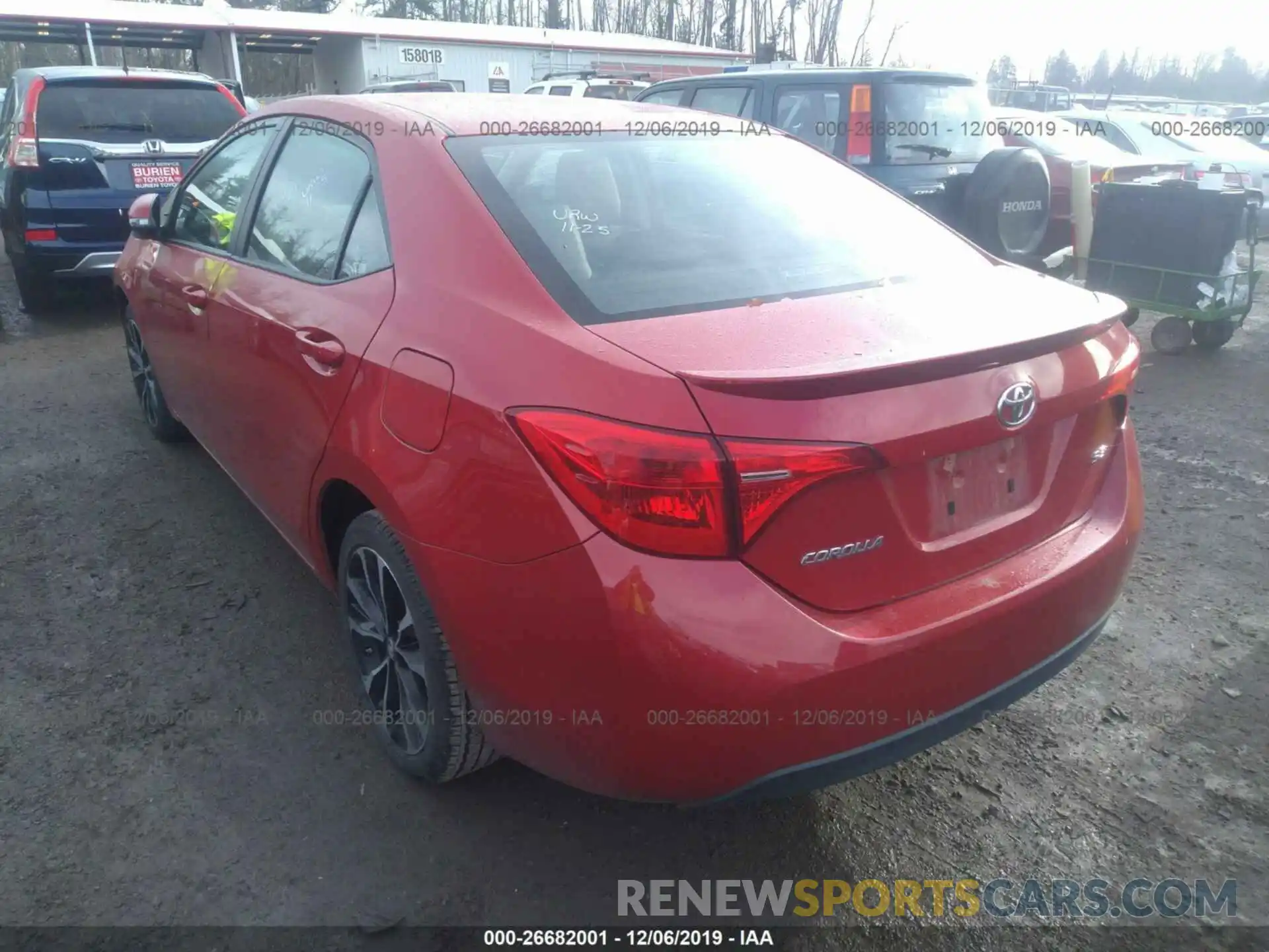 3 Photograph of a damaged car 2T1BURHE0KC231605 TOYOTA COROLLA 2019