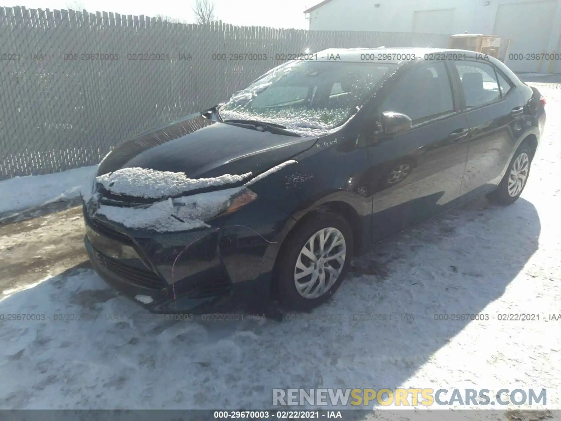 2 Photograph of a damaged car 2T1BURHE1KC126541 TOYOTA COROLLA 2019