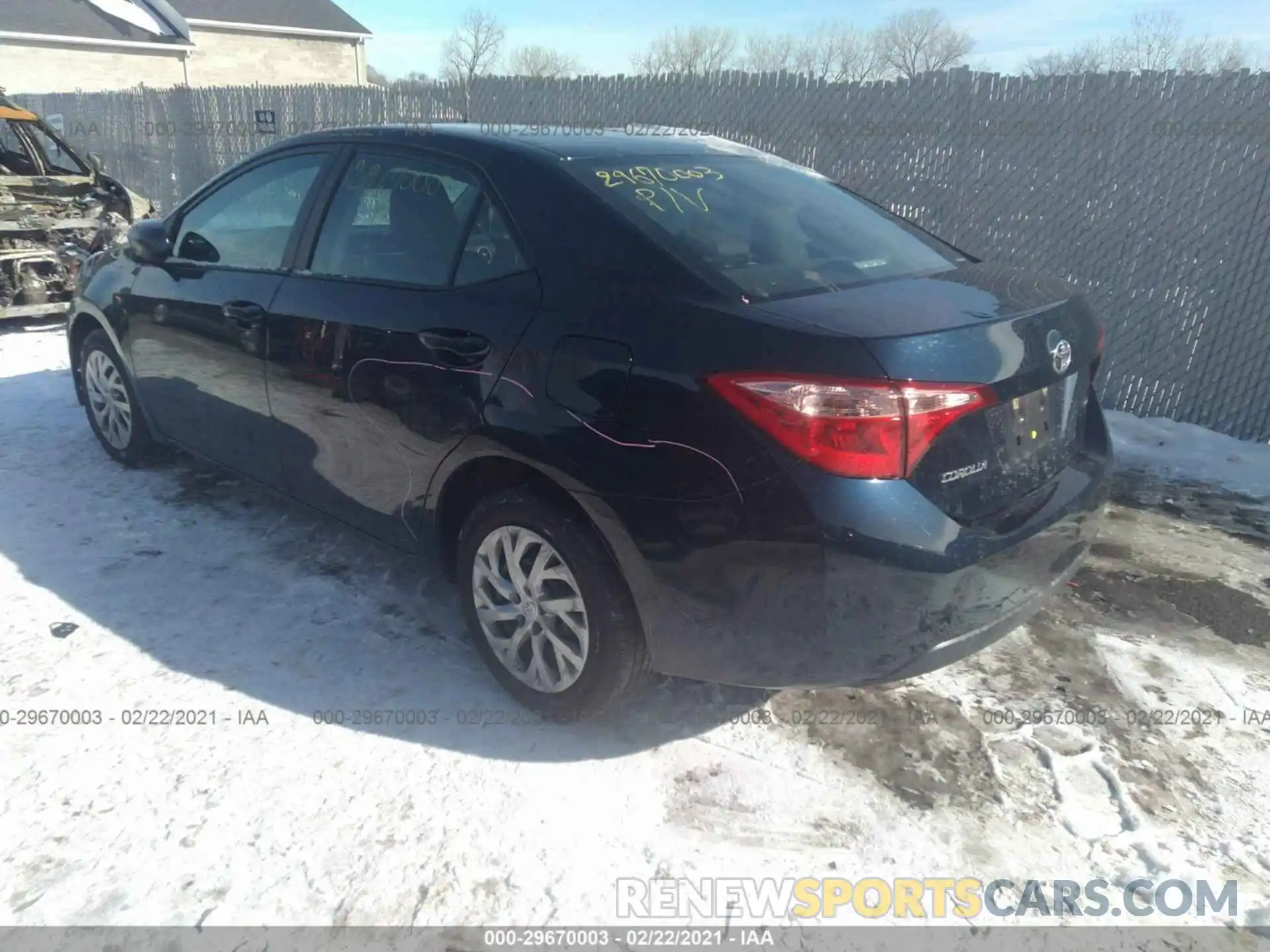 3 Photograph of a damaged car 2T1BURHE1KC126541 TOYOTA COROLLA 2019