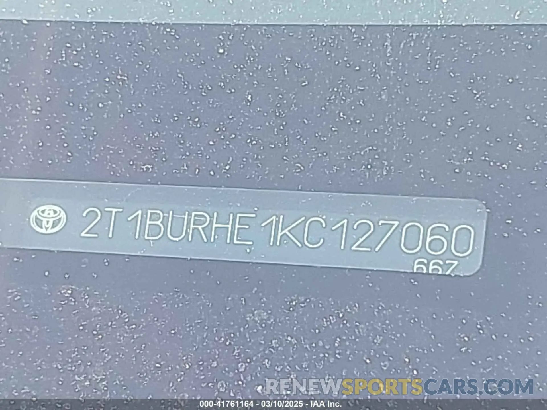 9 Photograph of a damaged car 2T1BURHE1KC127060 TOYOTA COROLLA 2019