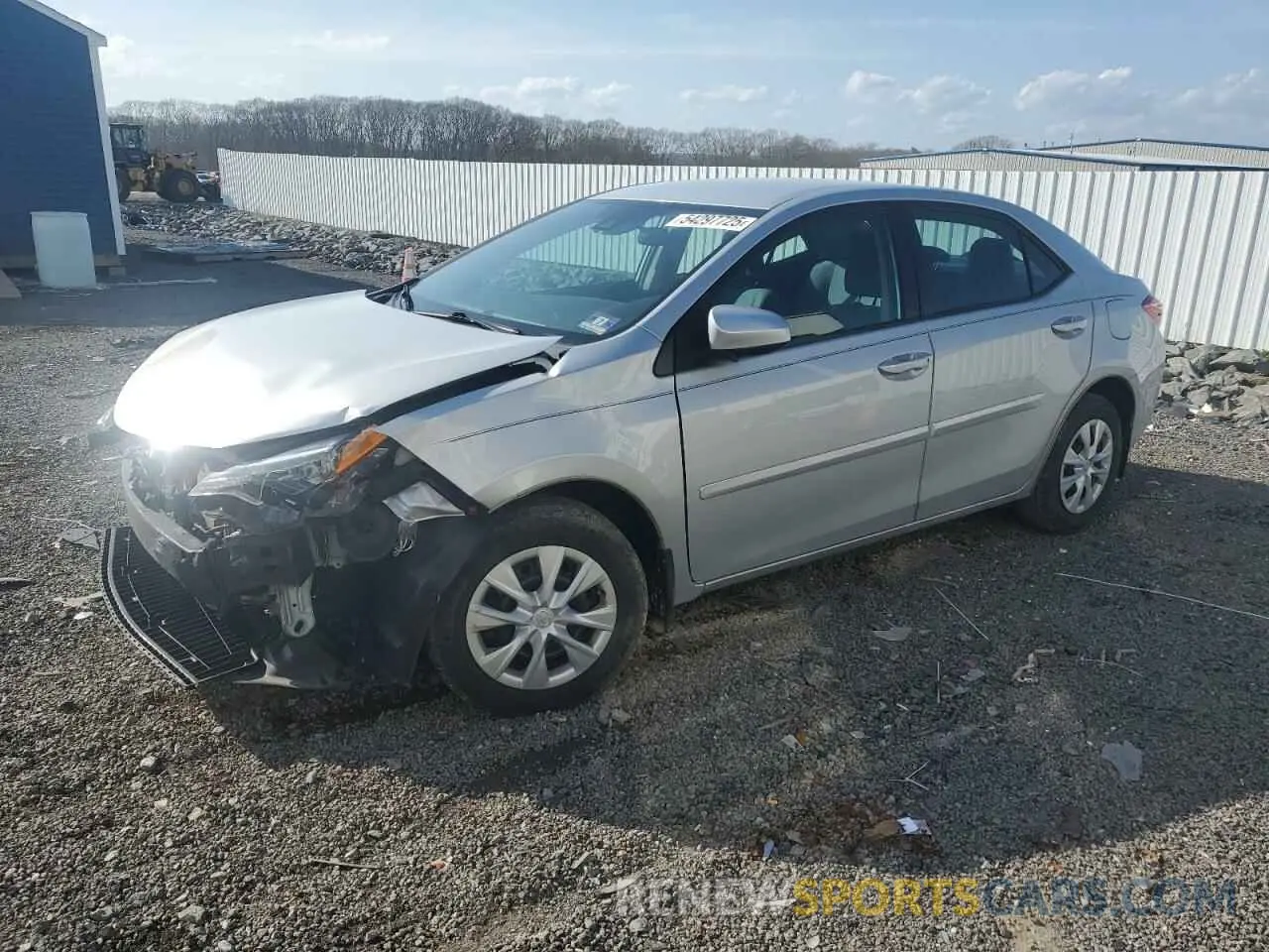 1 Photograph of a damaged car 2T1BURHE1KC154095 TOYOTA COROLLA 2019