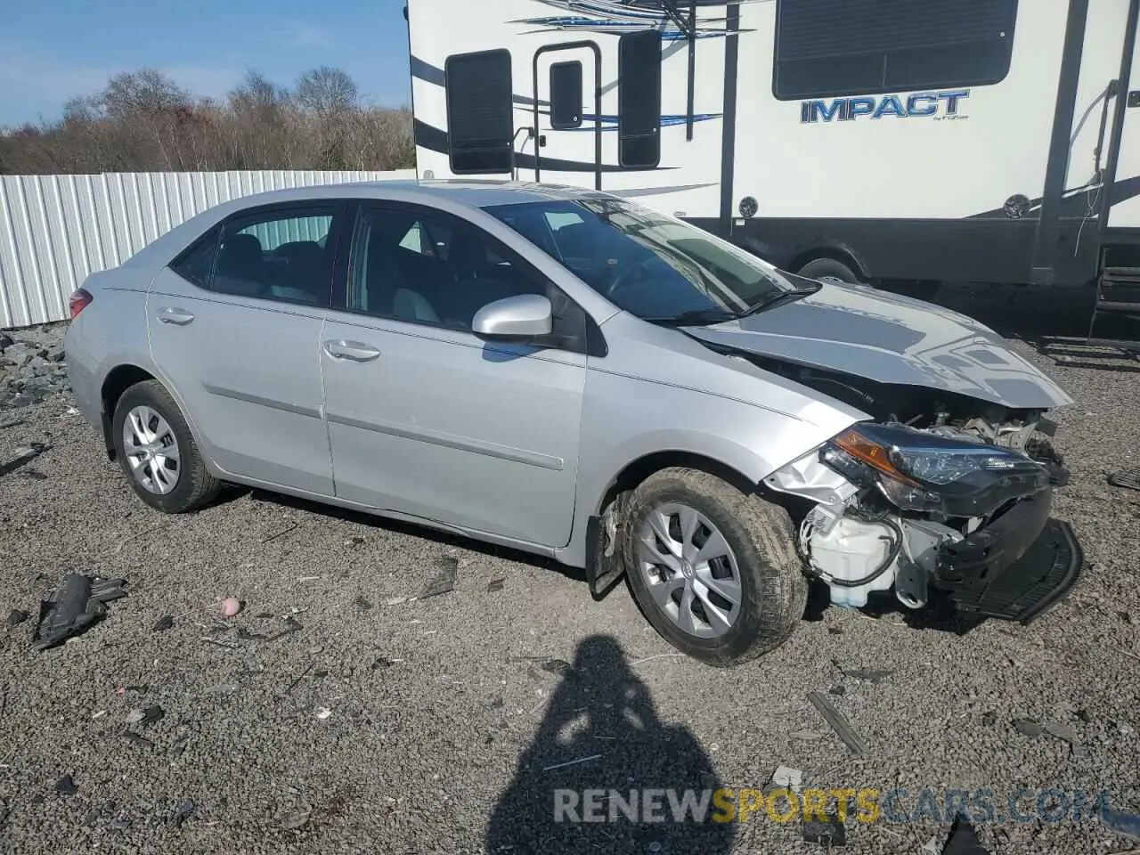 4 Photograph of a damaged car 2T1BURHE1KC154095 TOYOTA COROLLA 2019