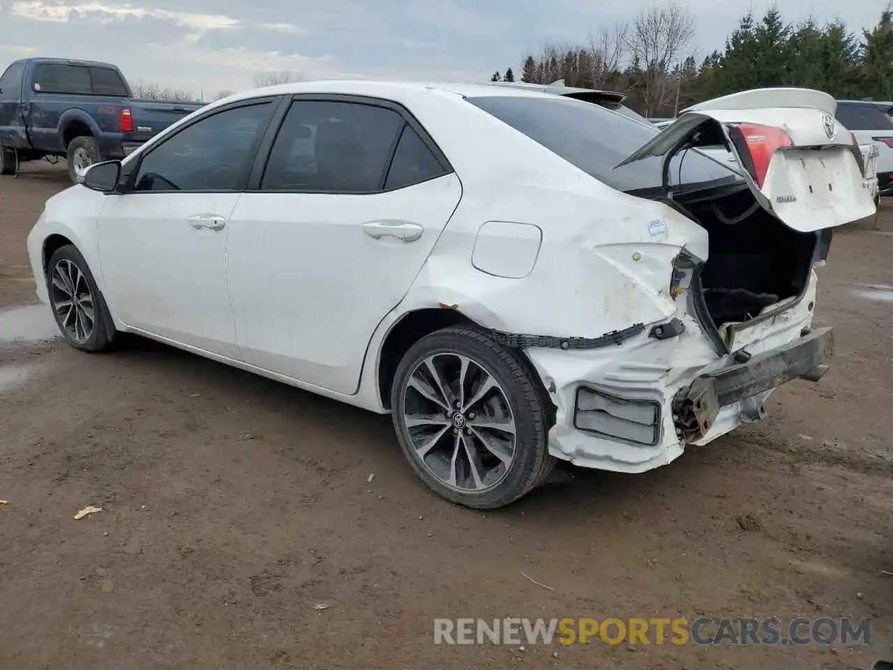 2 Photograph of a damaged car 2T1BURHE1KC158499 TOYOTA COROLLA 2019