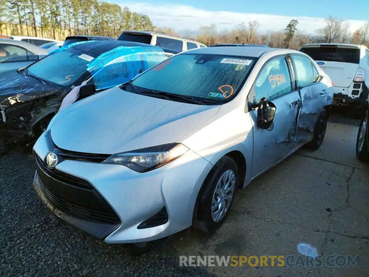 2 Photograph of a damaged car 2T1BURHE1KC173312 TOYOTA COROLLA 2019