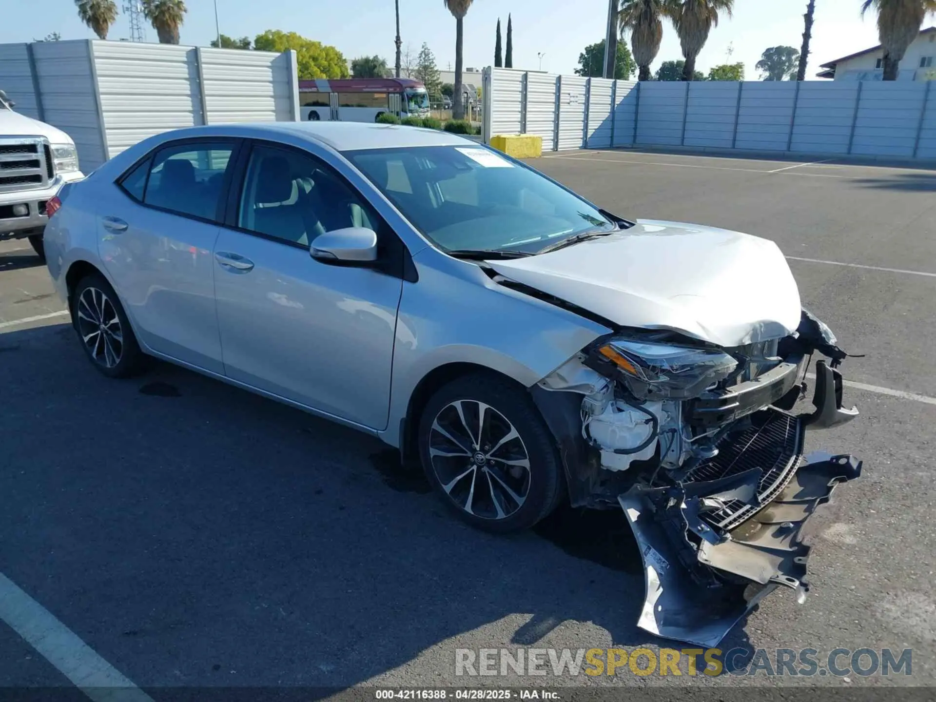 1 Photograph of a damaged car 2T1BURHE1KC178056 TOYOTA COROLLA 2019