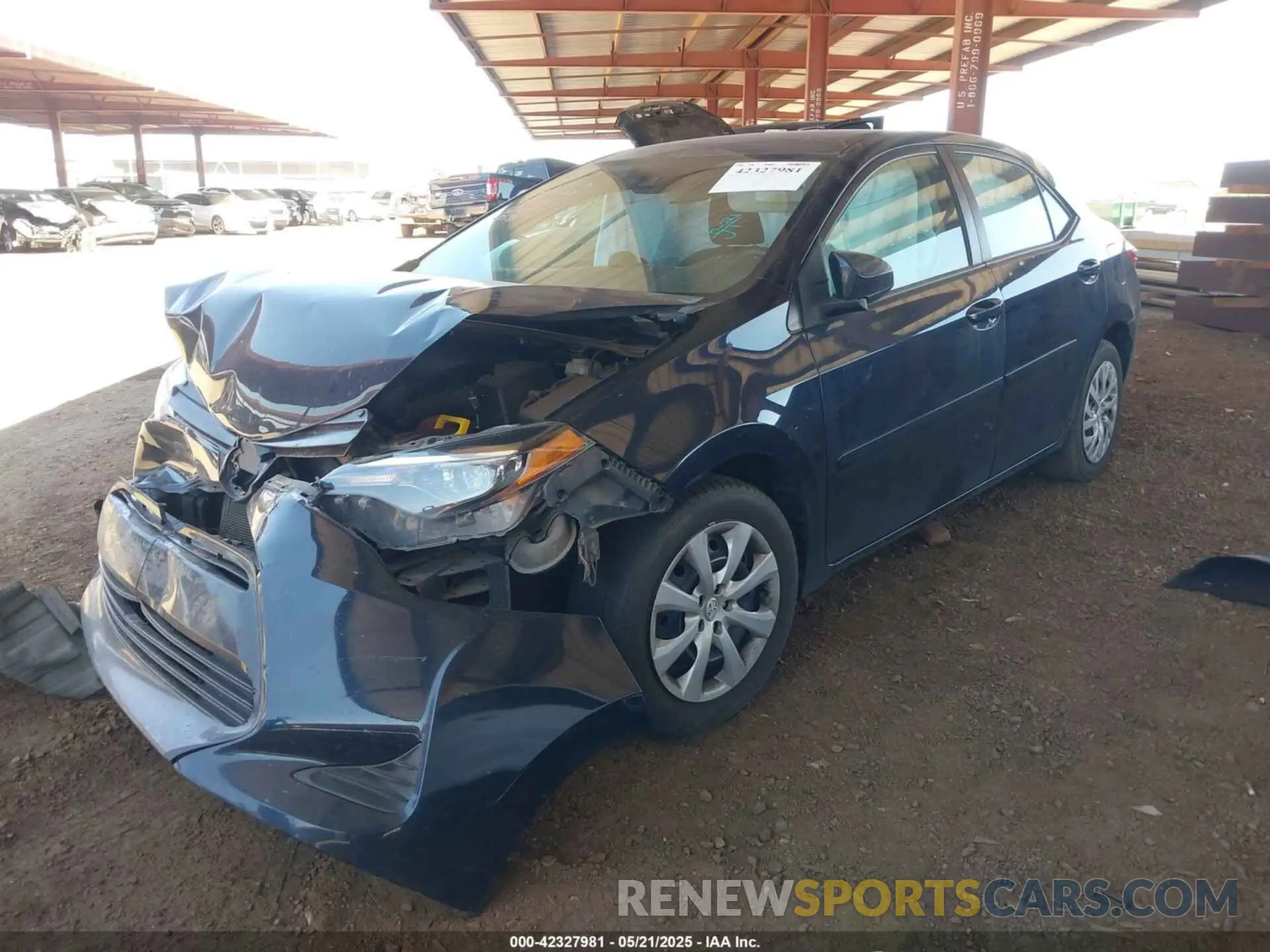 2 Photograph of a damaged car 2T1BURHE1KC187534 TOYOTA COROLLA 2019
