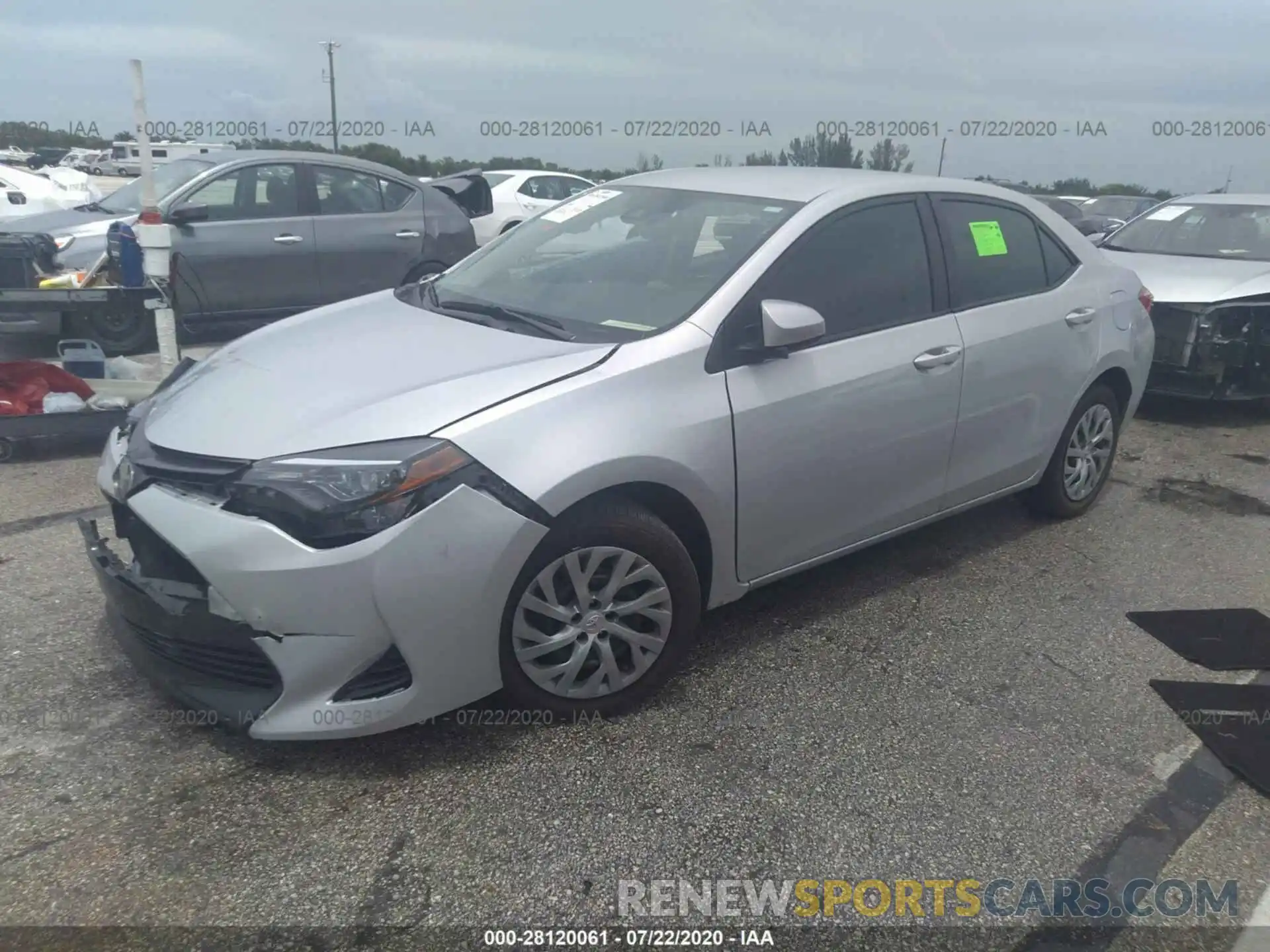 2 Photograph of a damaged car 2T1BURHE1KC196928 TOYOTA COROLLA 2019