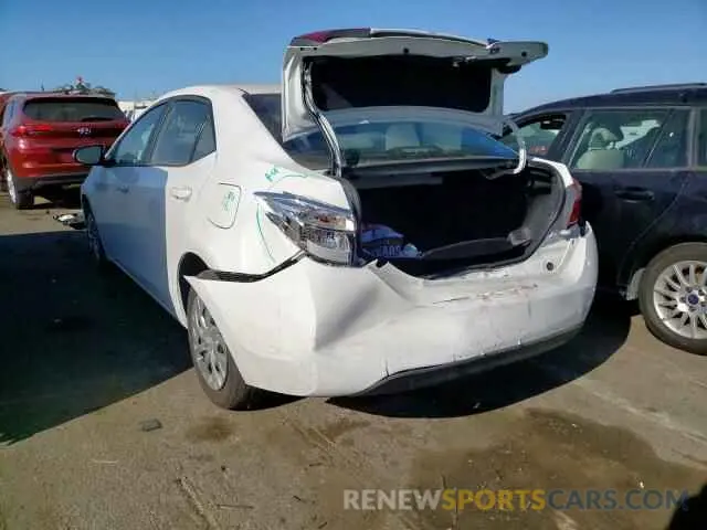 3 Photograph of a damaged car 2T1BURHE1KC218684 TOYOTA COROLLA 2019