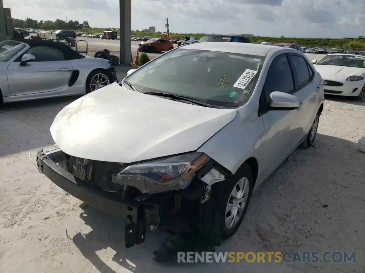 2 Photograph of a damaged car 2T1BURHE1KC222945 TOYOTA COROLLA 2019