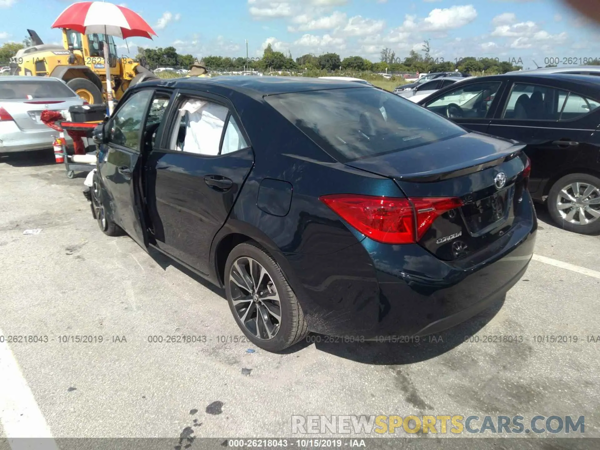 3 Photograph of a damaged car 2T1BURHE1KC224145 TOYOTA COROLLA 2019