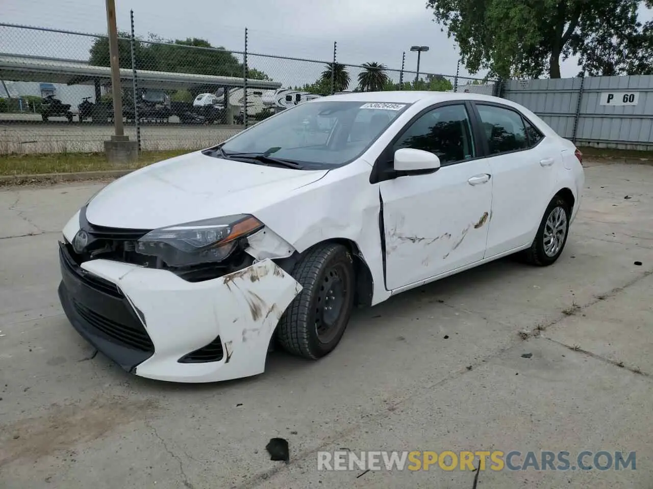 1 Photograph of a damaged car 2T1BURHE2KC149004 TOYOTA COROLLA 2019