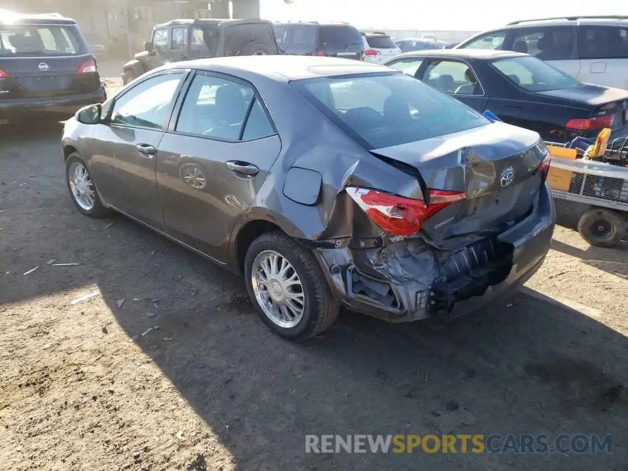 3 Photograph of a damaged car 2T1BURHE2KC153960 TOYOTA COROLLA 2019