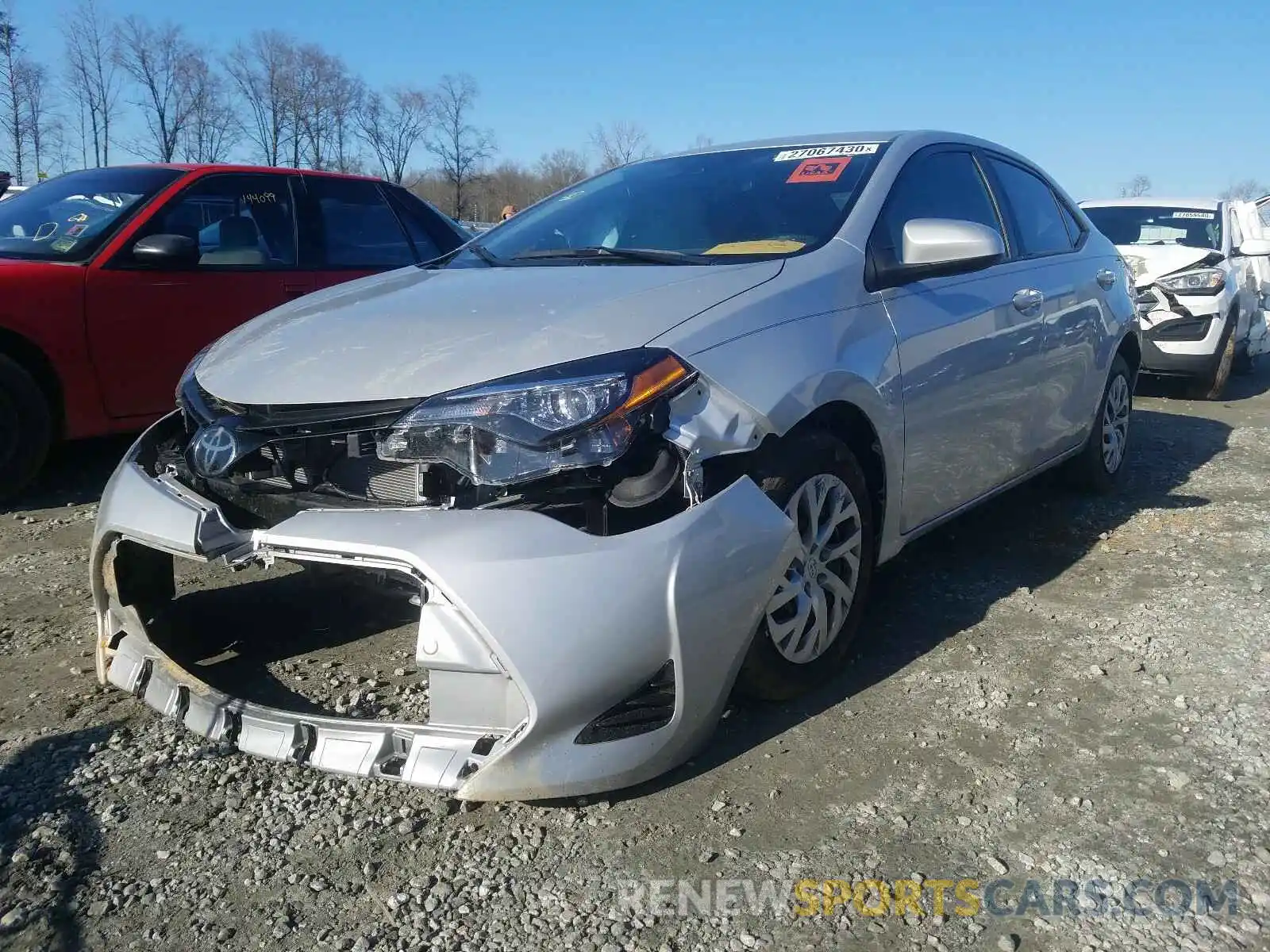 2 Photograph of a damaged car 2T1BURHE2KC158432 TOYOTA COROLLA 2019