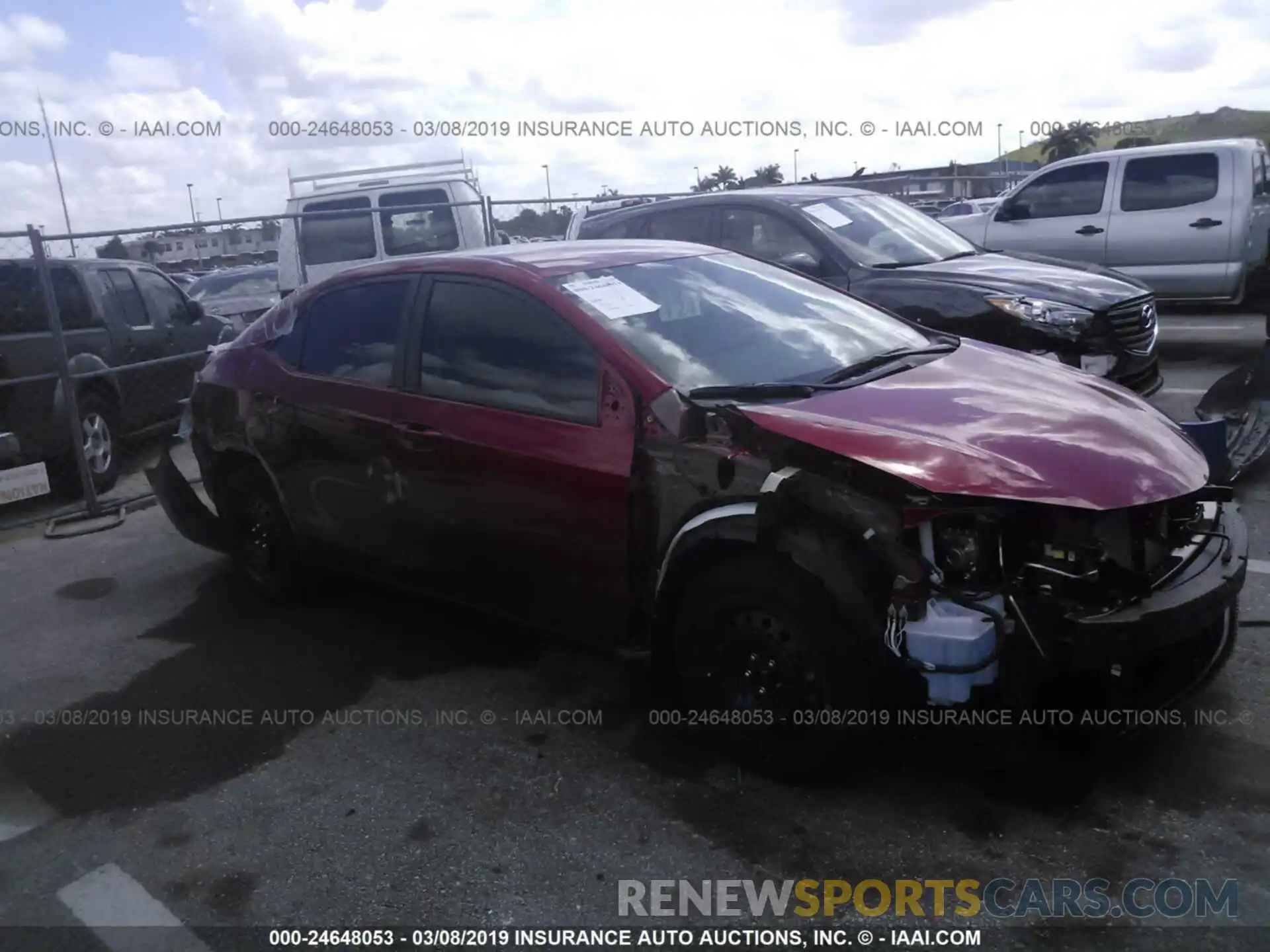 1 Photograph of a damaged car 2T1BURHE2KC165302 TOYOTA COROLLA 2019