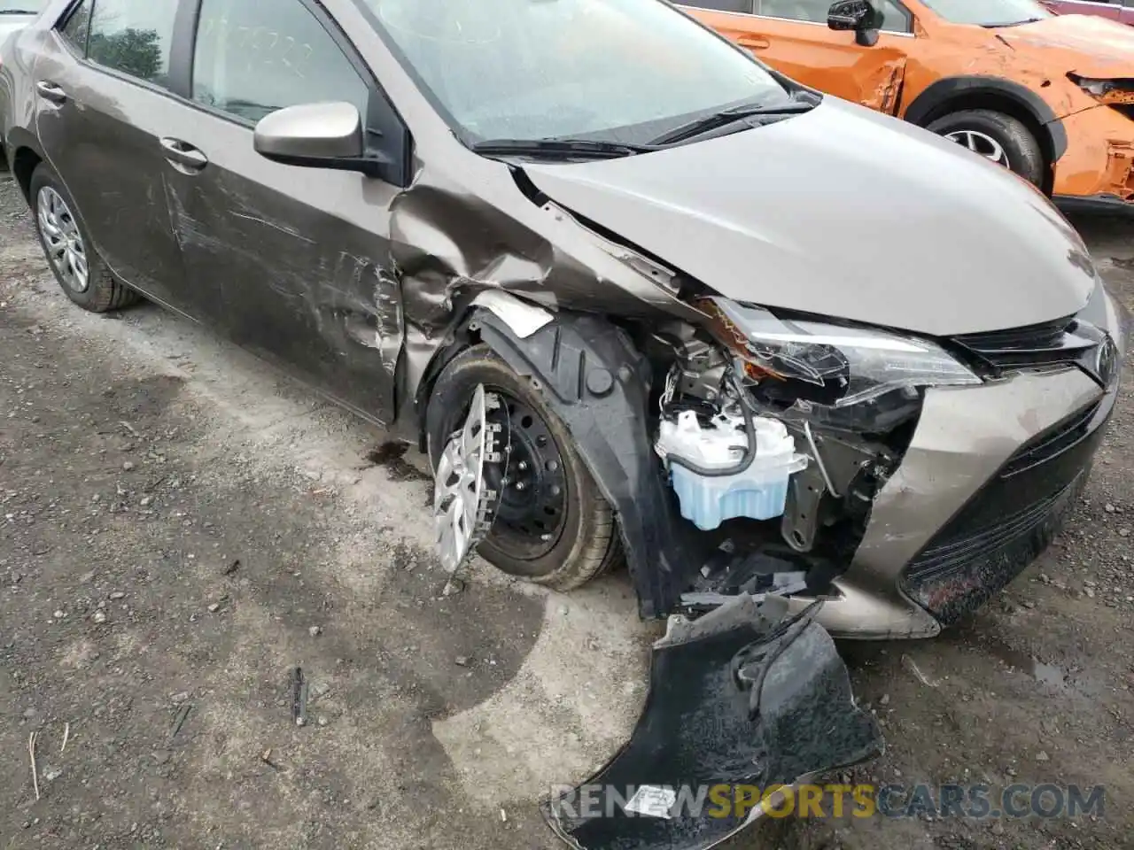 9 Photograph of a damaged car 2T1BURHE2KC196789 TOYOTA COROLLA 2019