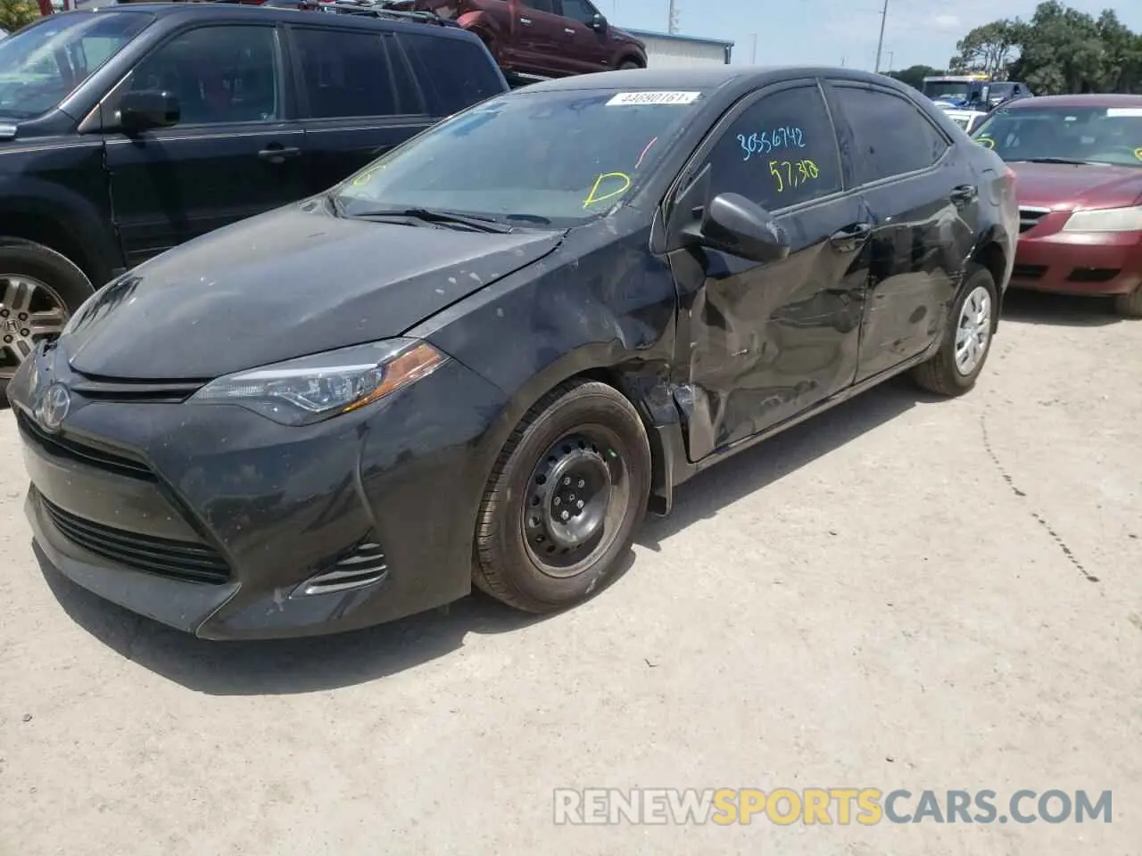 2 Photograph of a damaged car 2T1BURHE2KC197909 TOYOTA COROLLA 2019