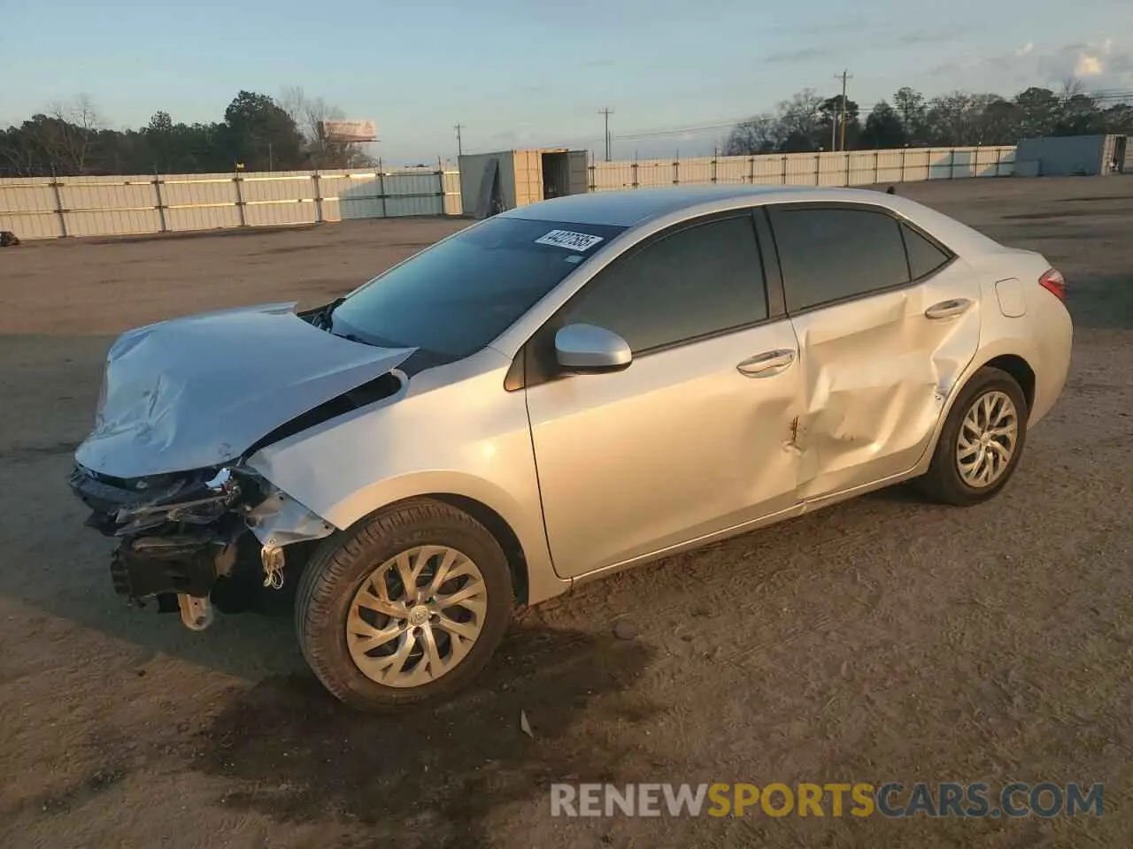 1 Photograph of a damaged car 2T1BURHE2KC203935 TOYOTA COROLLA 2019