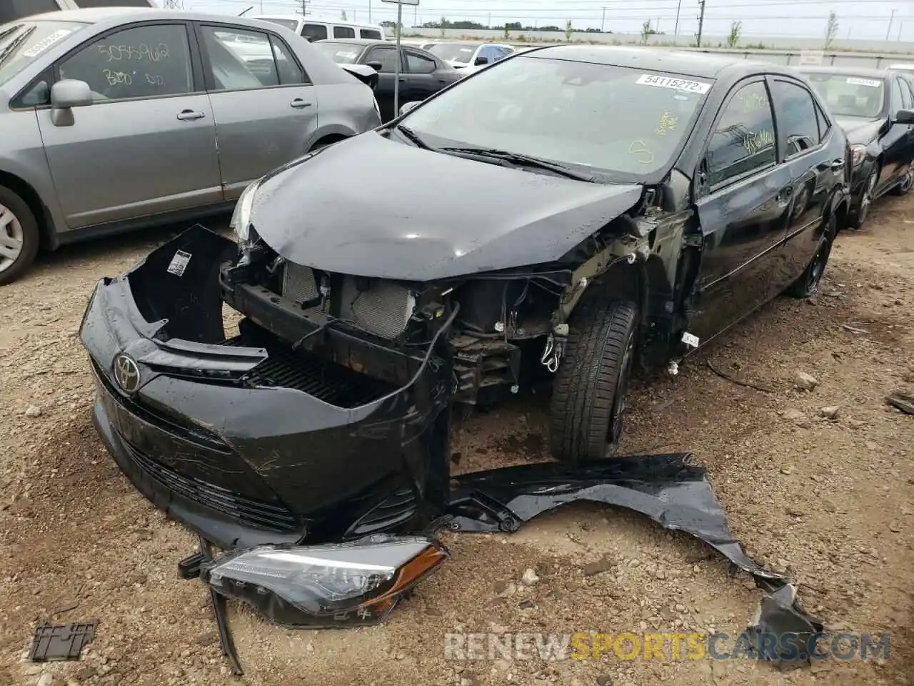 2 Photograph of a damaged car 2T1BURHE2KC204471 TOYOTA COROLLA 2019