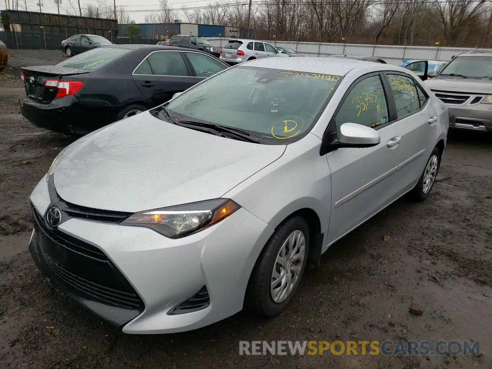 2 Photograph of a damaged car 2T1BURHE2KC217575 TOYOTA COROLLA 2019