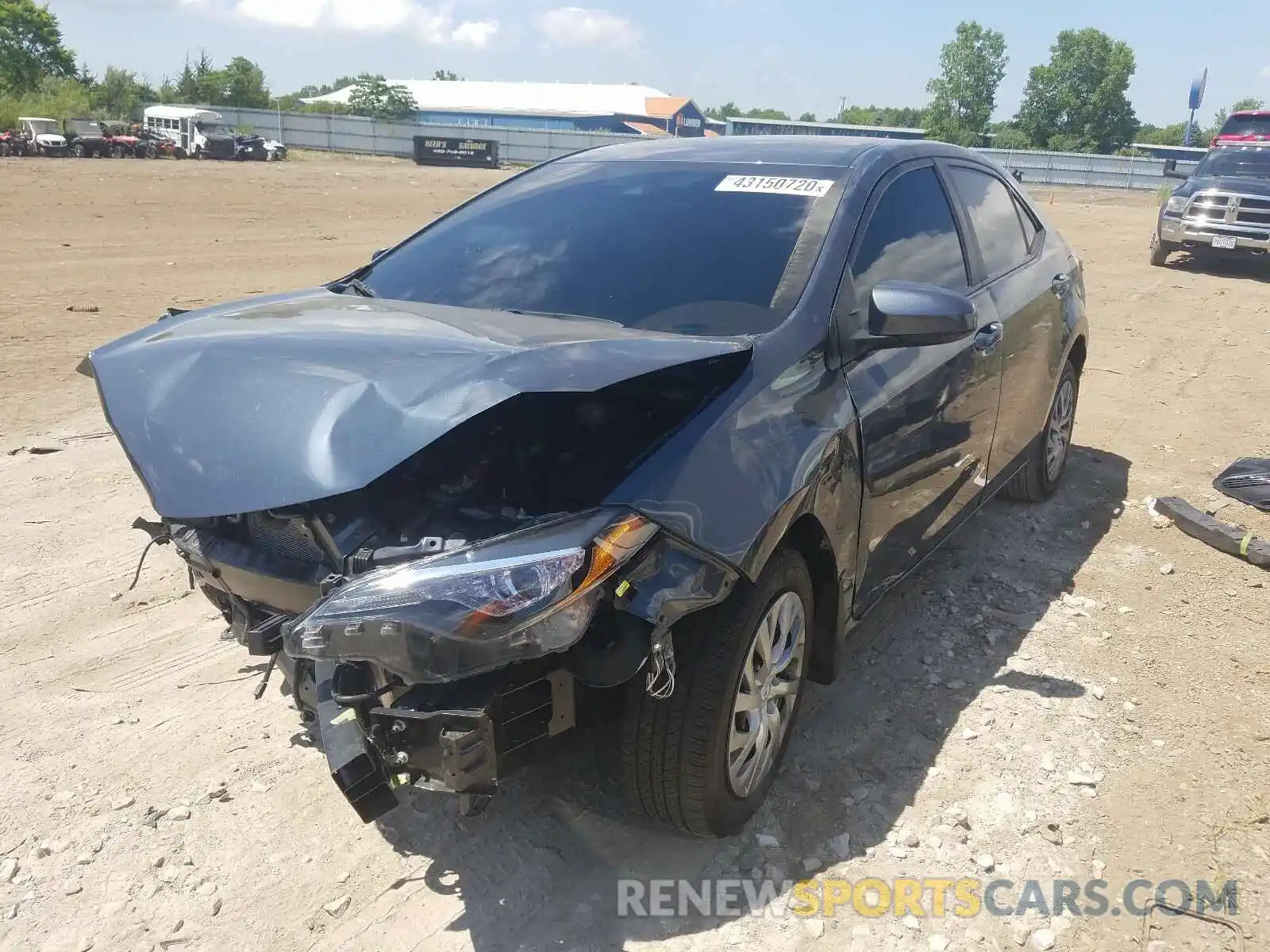 2 Photograph of a damaged car 2T1BURHE2KC244873 TOYOTA COROLLA 2019