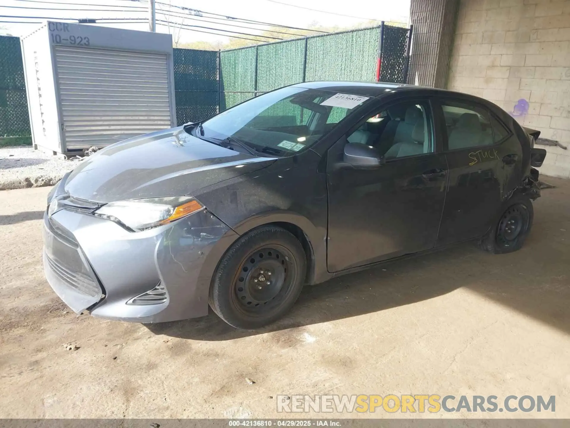 2 Photograph of a damaged car 2T1BURHE3KC143616 TOYOTA COROLLA 2019