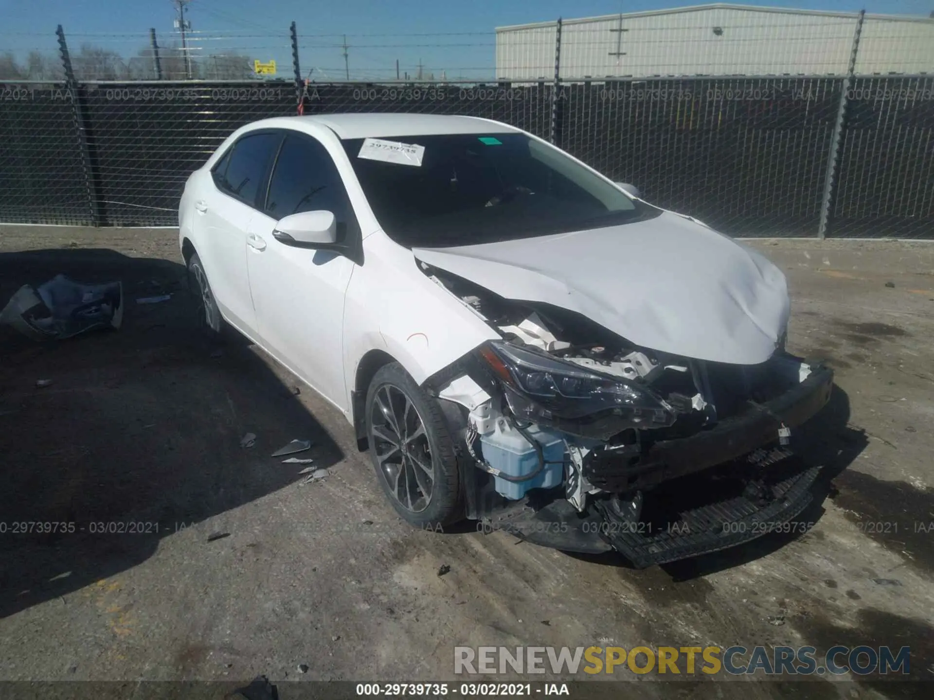 1 Photograph of a damaged car 2T1BURHE3KC148539 TOYOTA COROLLA 2019
