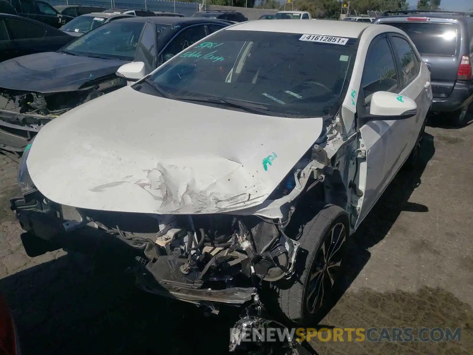 2 Photograph of a damaged car 2T1BURHE3KC149531 TOYOTA COROLLA 2019