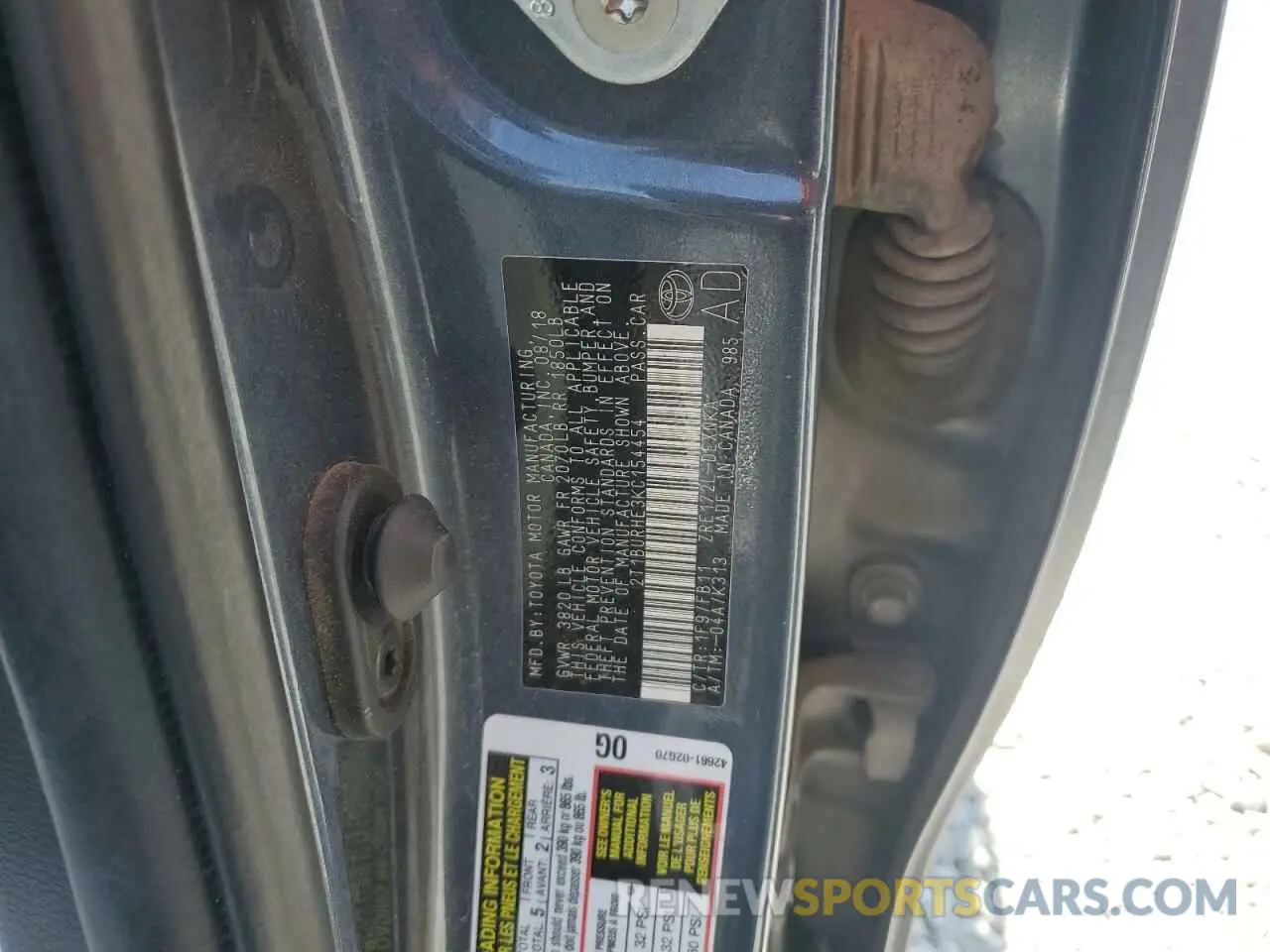 13 Photograph of a damaged car 2T1BURHE3KC154454 TOYOTA COROLLA 2019