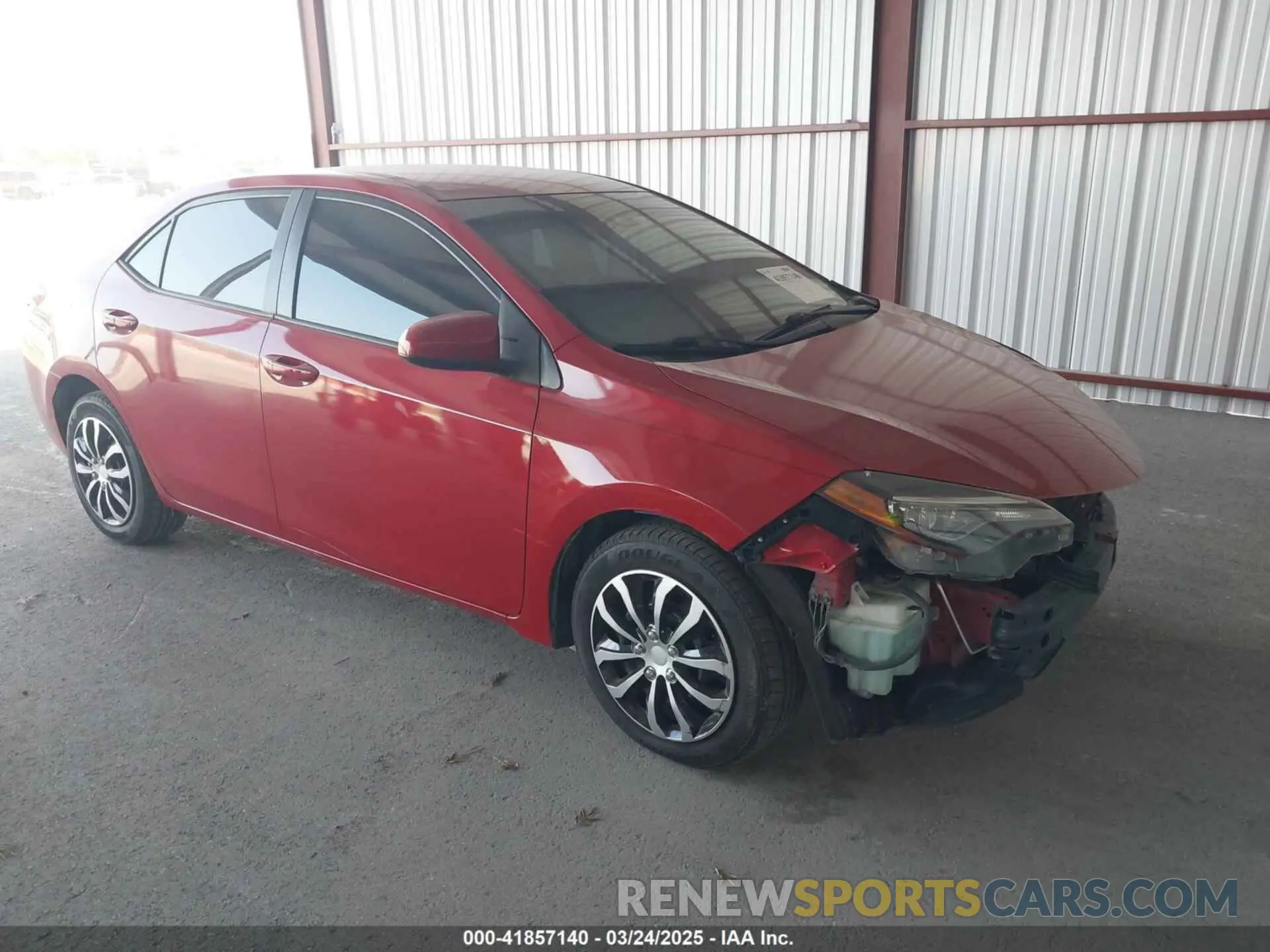 1 Photograph of a damaged car 2T1BURHE3KC157127 TOYOTA COROLLA 2019