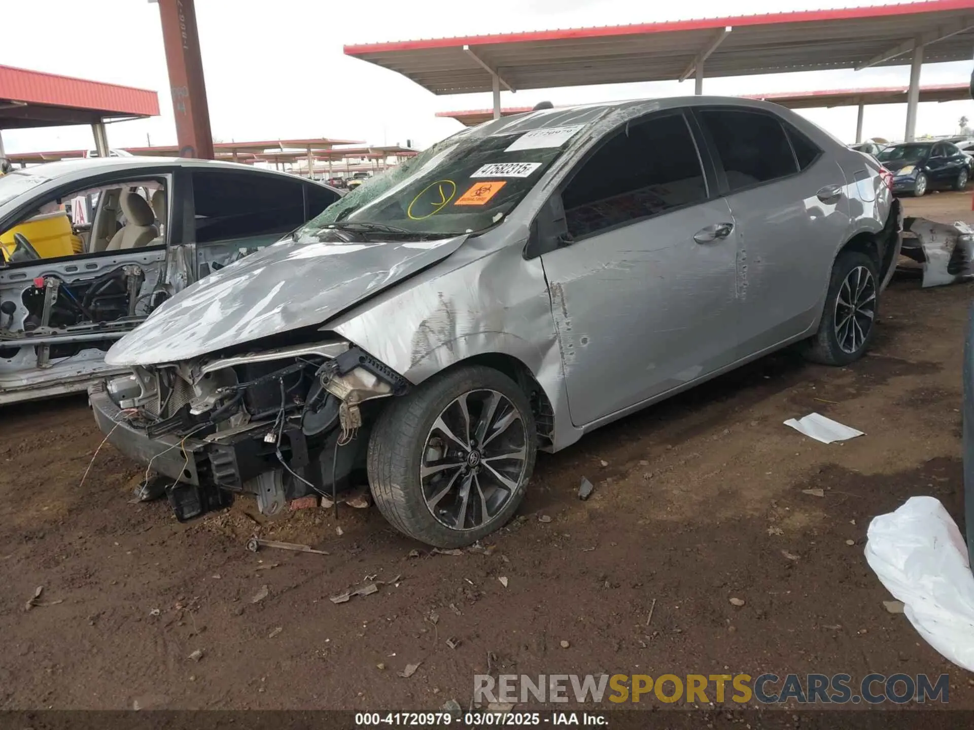 2 Photograph of a damaged car 2T1BURHE3KC164255 TOYOTA COROLLA 2019