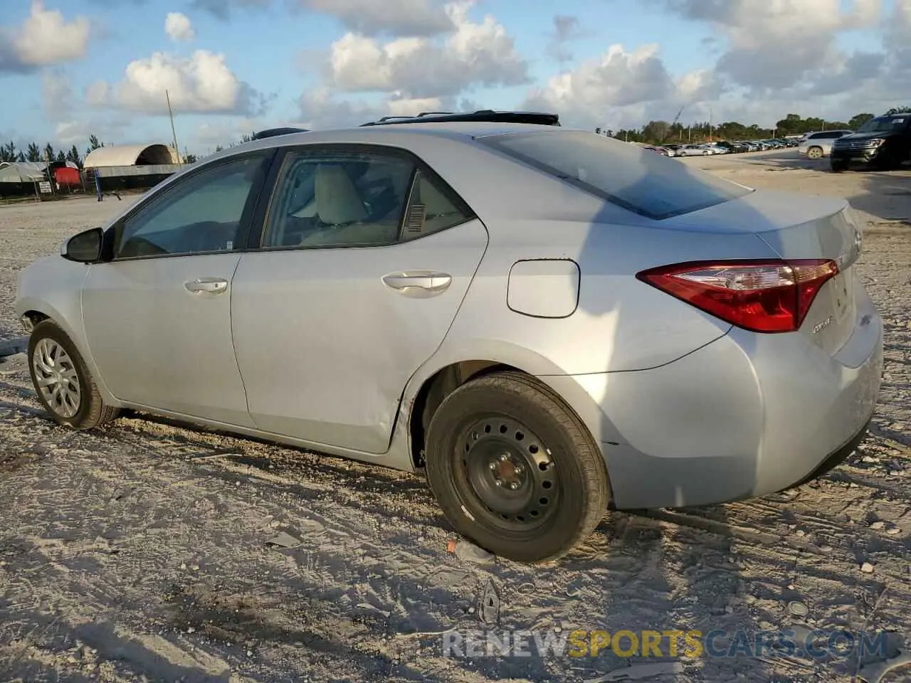 2 Photograph of a damaged car 2T1BURHE3KC164479 TOYOTA COROLLA 2019
