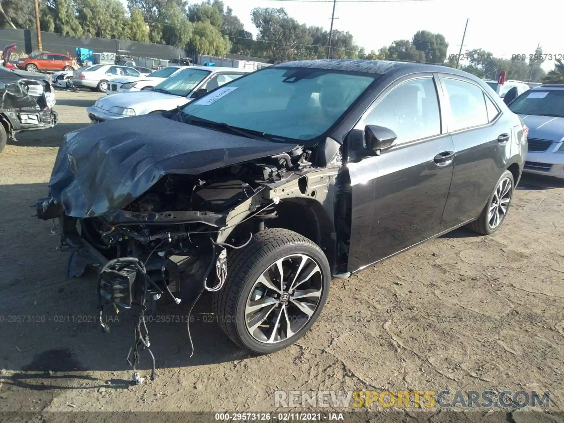 2 Photograph of a damaged car 2T1BURHE3KC164790 TOYOTA COROLLA 2019