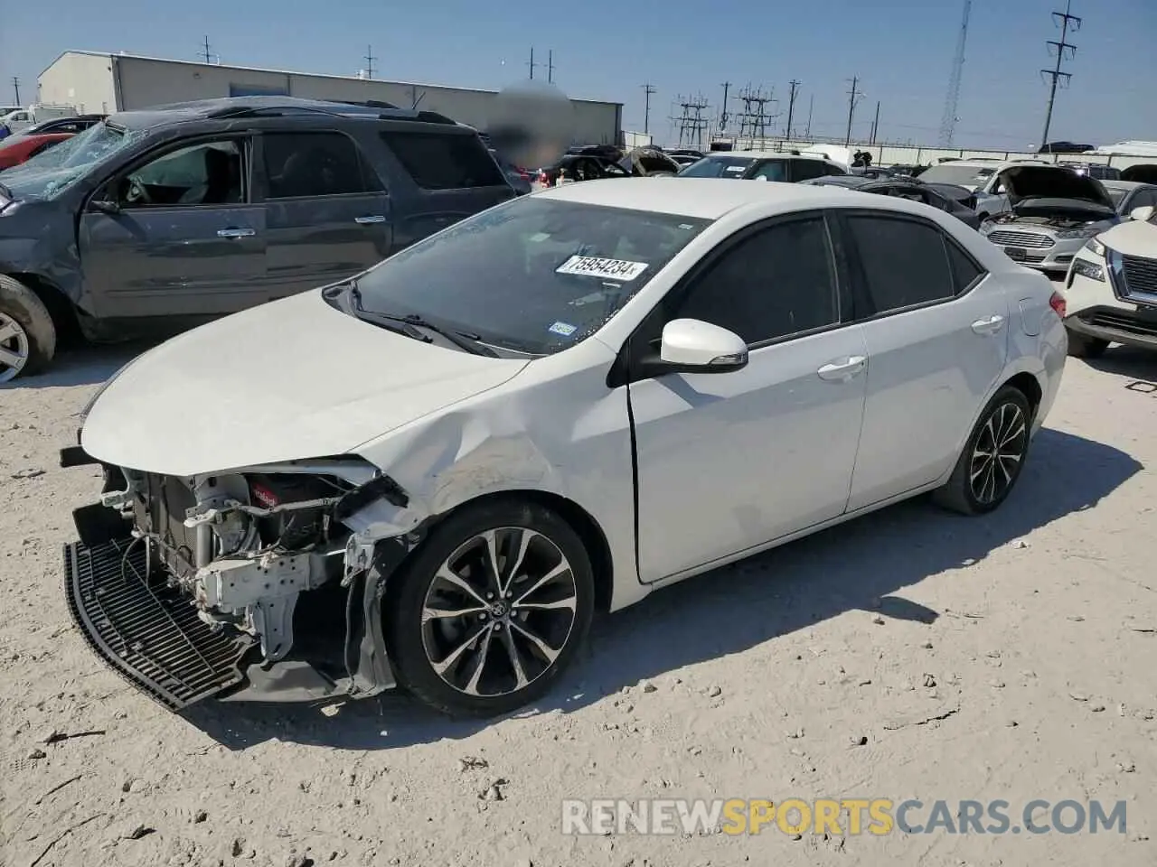 1 Photograph of a damaged car 2T1BURHE3KC165793 TOYOTA COROLLA 2019