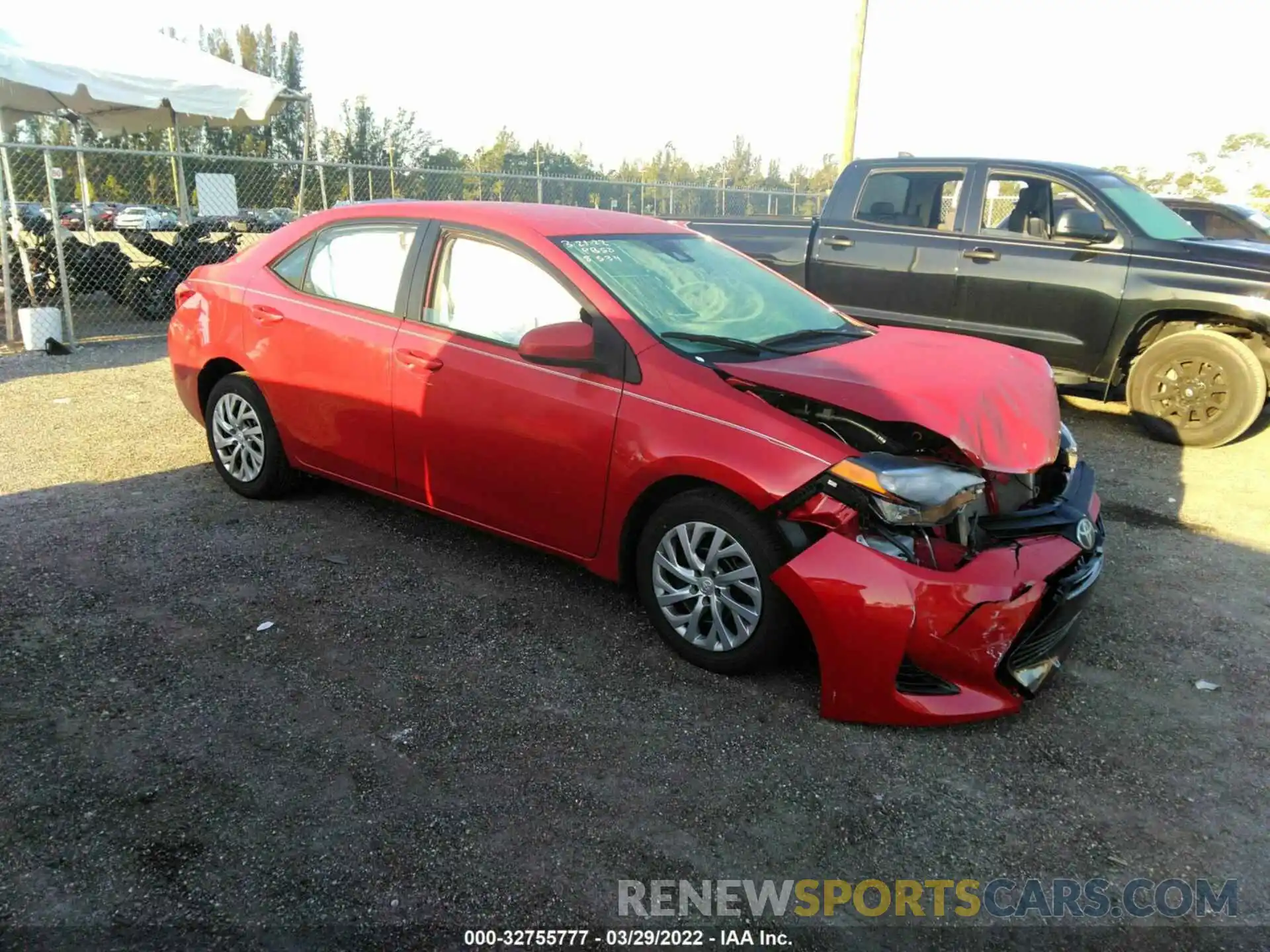 1 Photograph of a damaged car 2T1BURHE3KC180701 TOYOTA COROLLA 2019