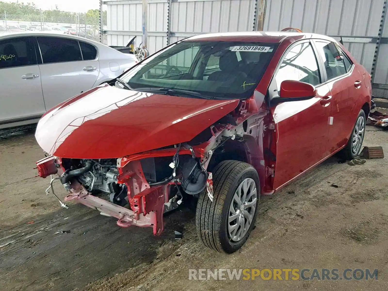 2 Photograph of a damaged car 2T1BURHE3KC181556 TOYOTA COROLLA 2019