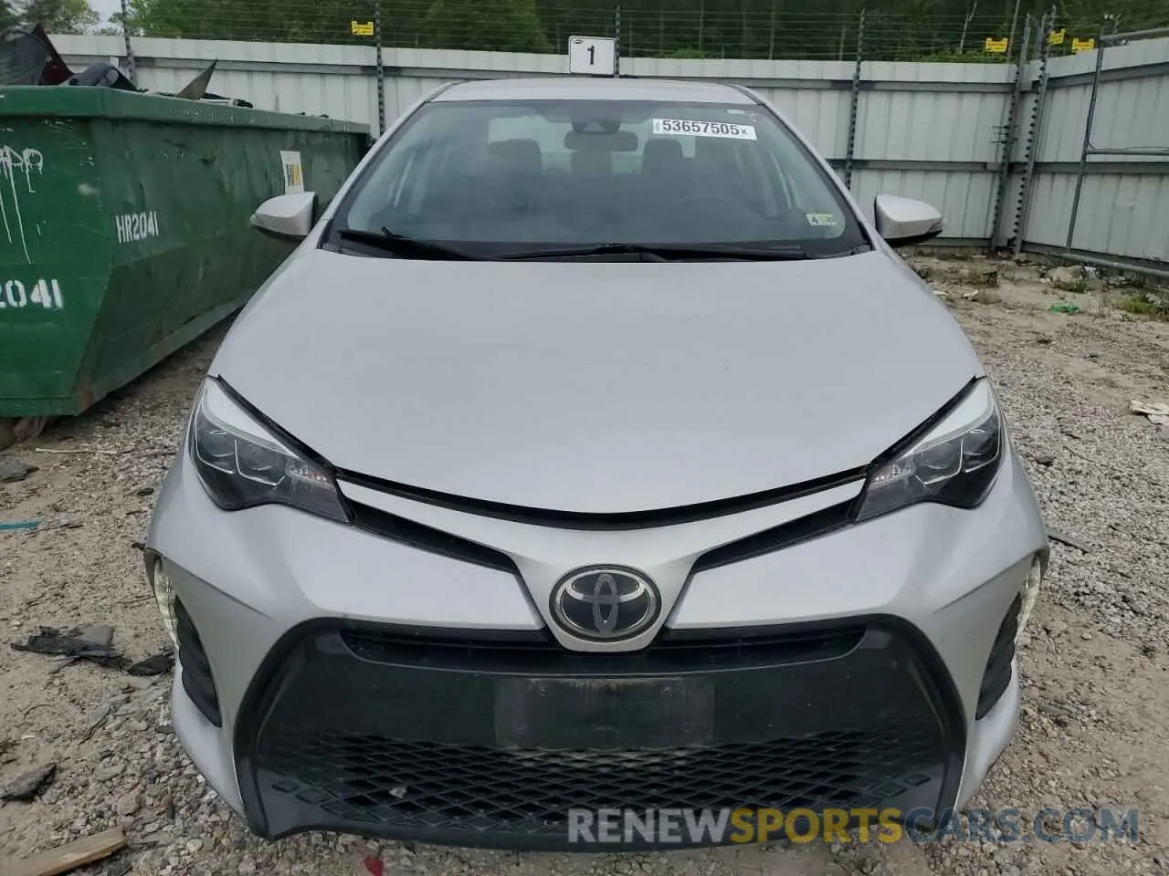 5 Photograph of a damaged car 2T1BURHE3KC186367 TOYOTA COROLLA 2019