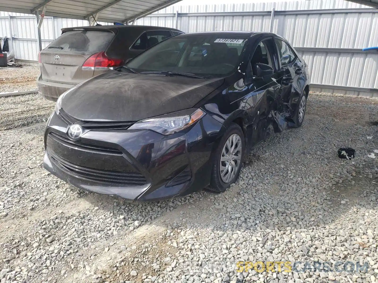 2 Photograph of a damaged car 2T1BURHE3KC195358 TOYOTA COROLLA 2019