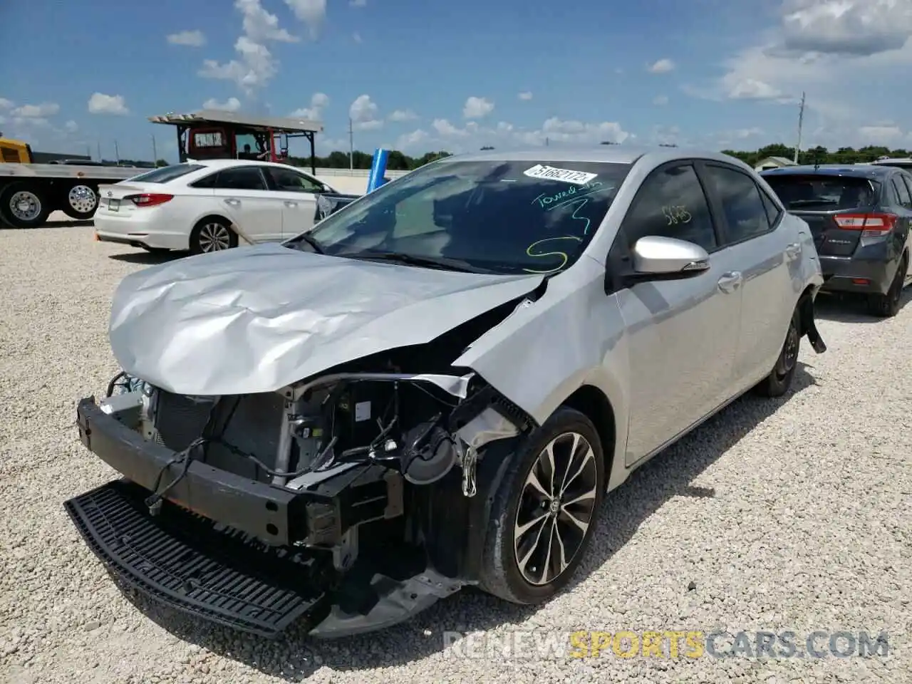 2 Photograph of a damaged car 2T1BURHE3KC213258 TOYOTA COROLLA 2019