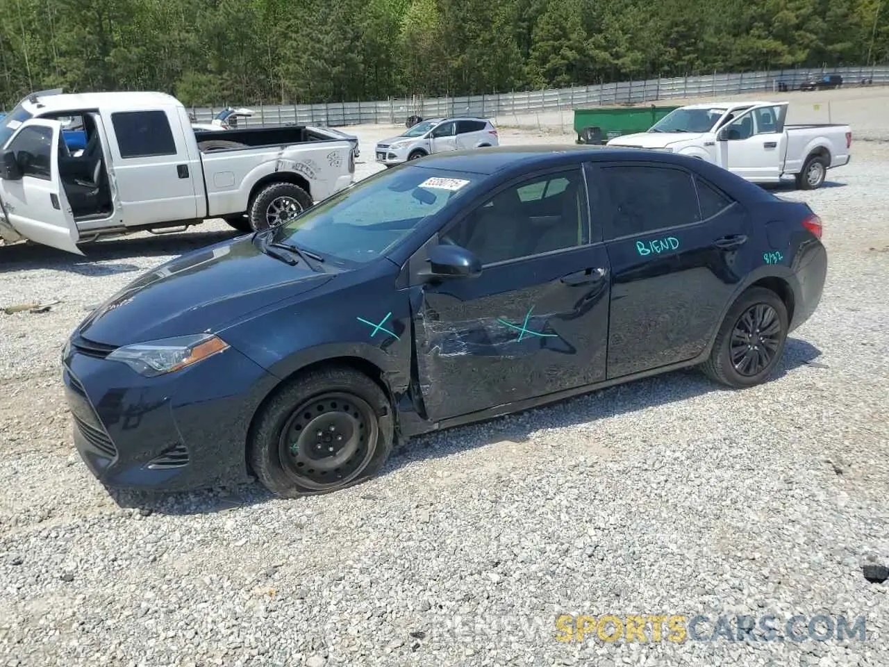 1 Photograph of a damaged car 2T1BURHE3KC225605 TOYOTA COROLLA 2019