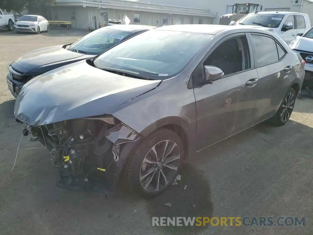 1 Photograph of a damaged car 2T1BURHE3KC237379 TOYOTA COROLLA 2019