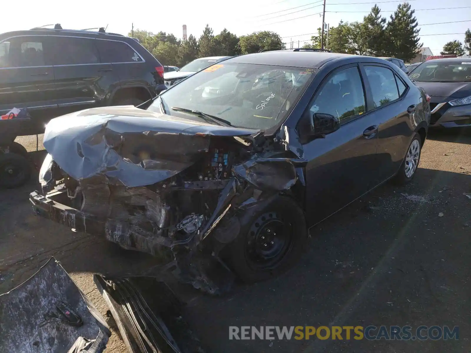 2 Photograph of a damaged car 2T1BURHE3KC241951 TOYOTA COROLLA 2019