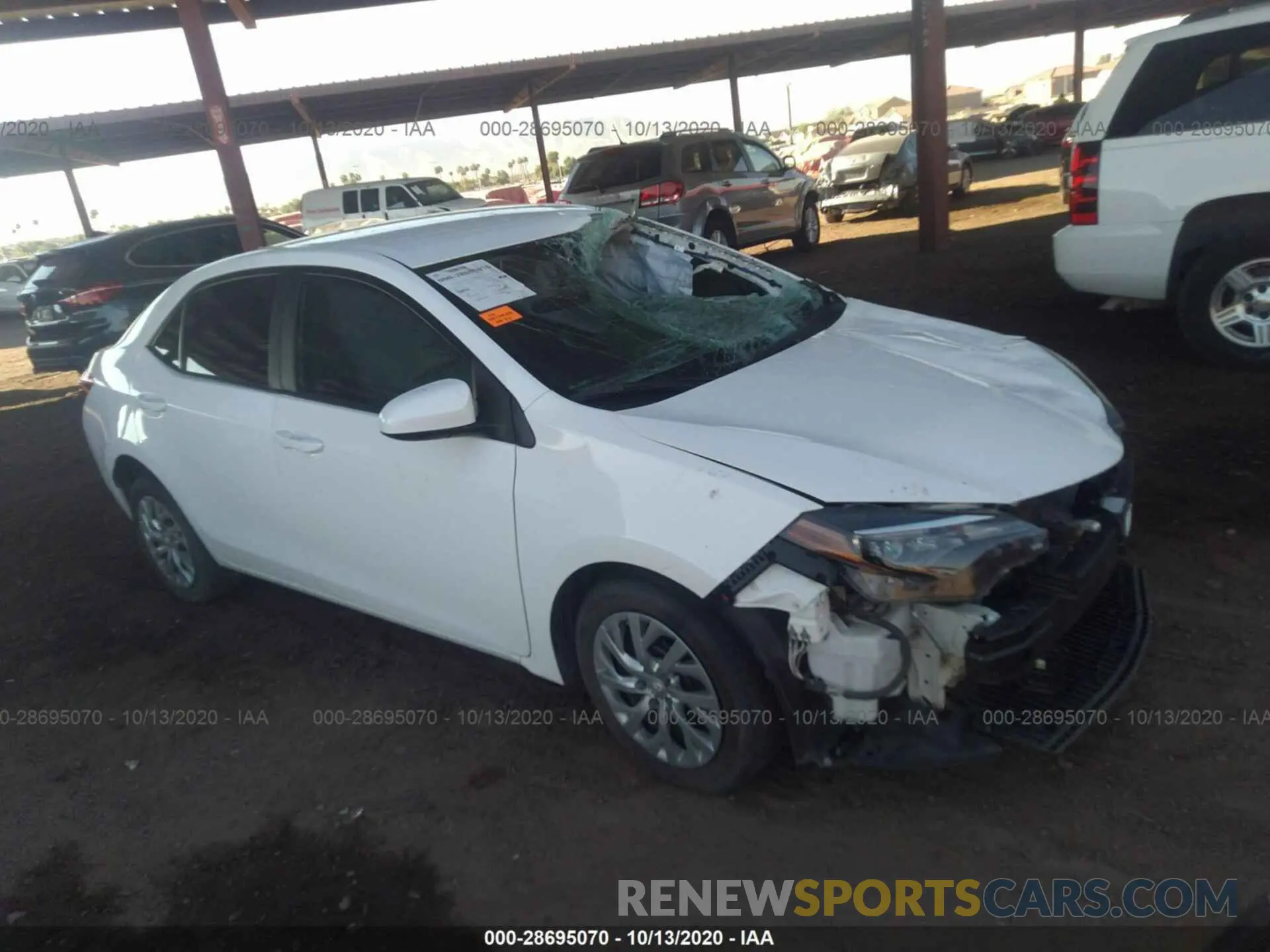 1 Photograph of a damaged car 2T1BURHE4KC144225 TOYOTA COROLLA 2019