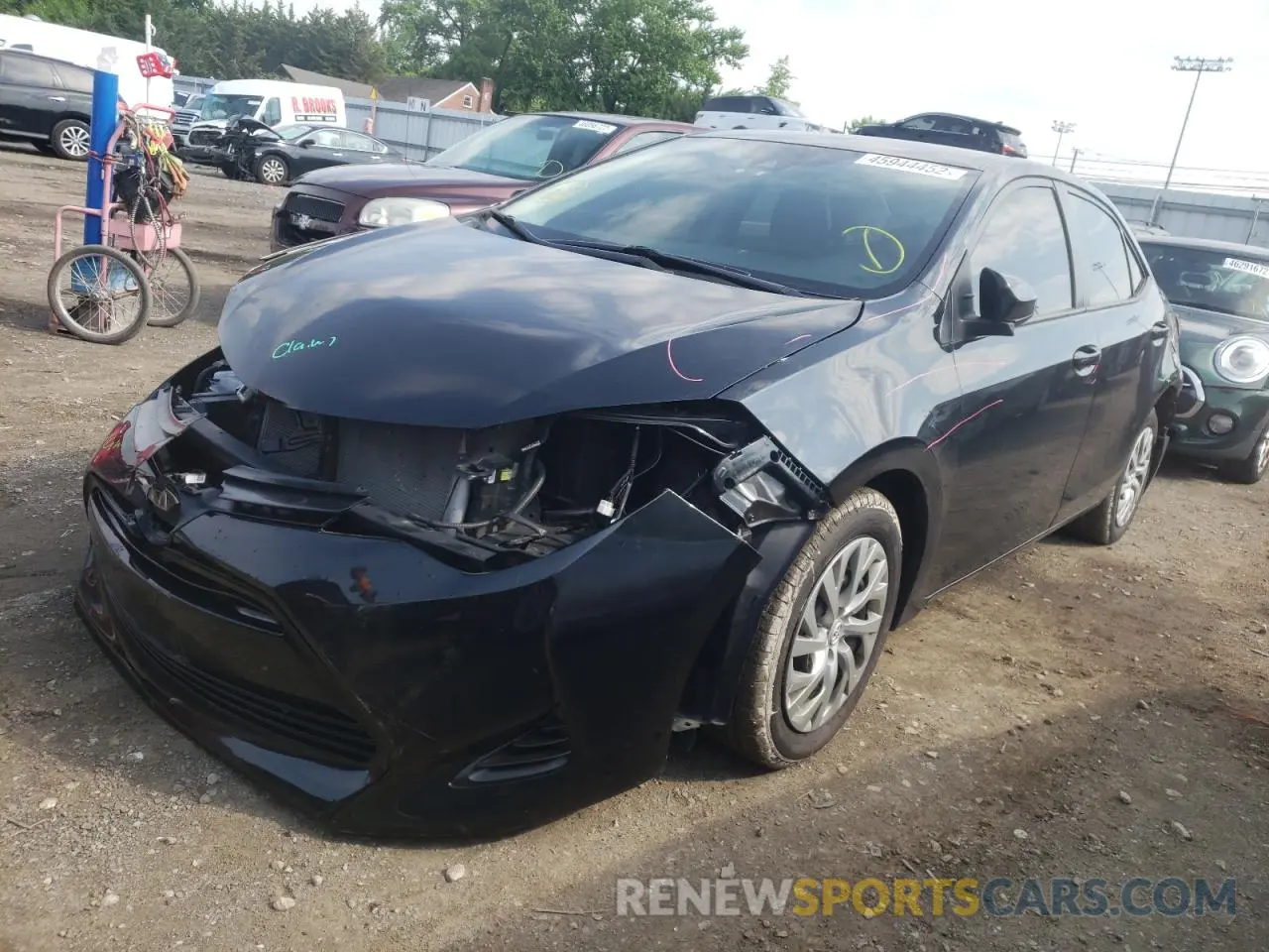 2 Photograph of a damaged car 2T1BURHE4KC158836 TOYOTA COROLLA 2019