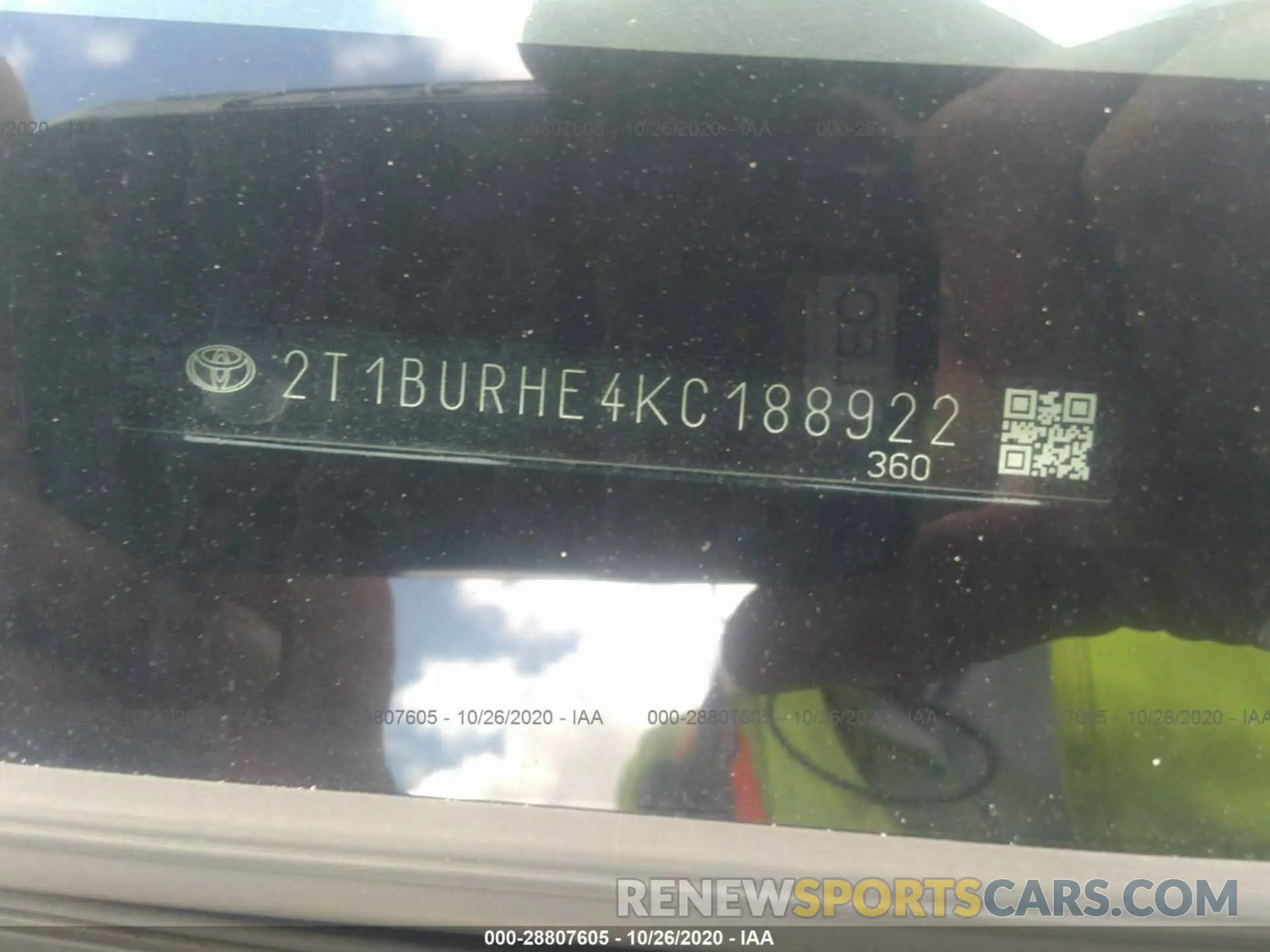 9 Photograph of a damaged car 2T1BURHE4KC188922 TOYOTA COROLLA 2019