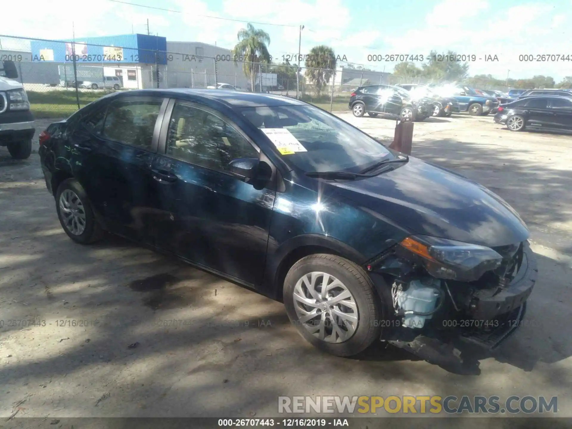 1 Photograph of a damaged car 2T1BURHE4KC191643 TOYOTA COROLLA 2019