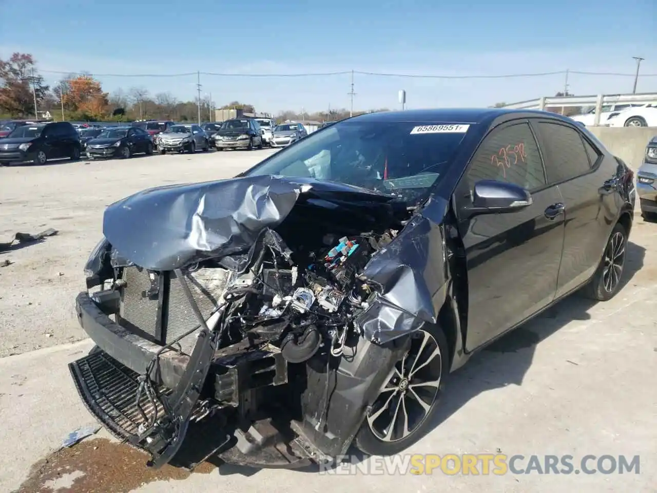 2 Photograph of a damaged car 2T1BURHE4KC206240 TOYOTA COROLLA 2019