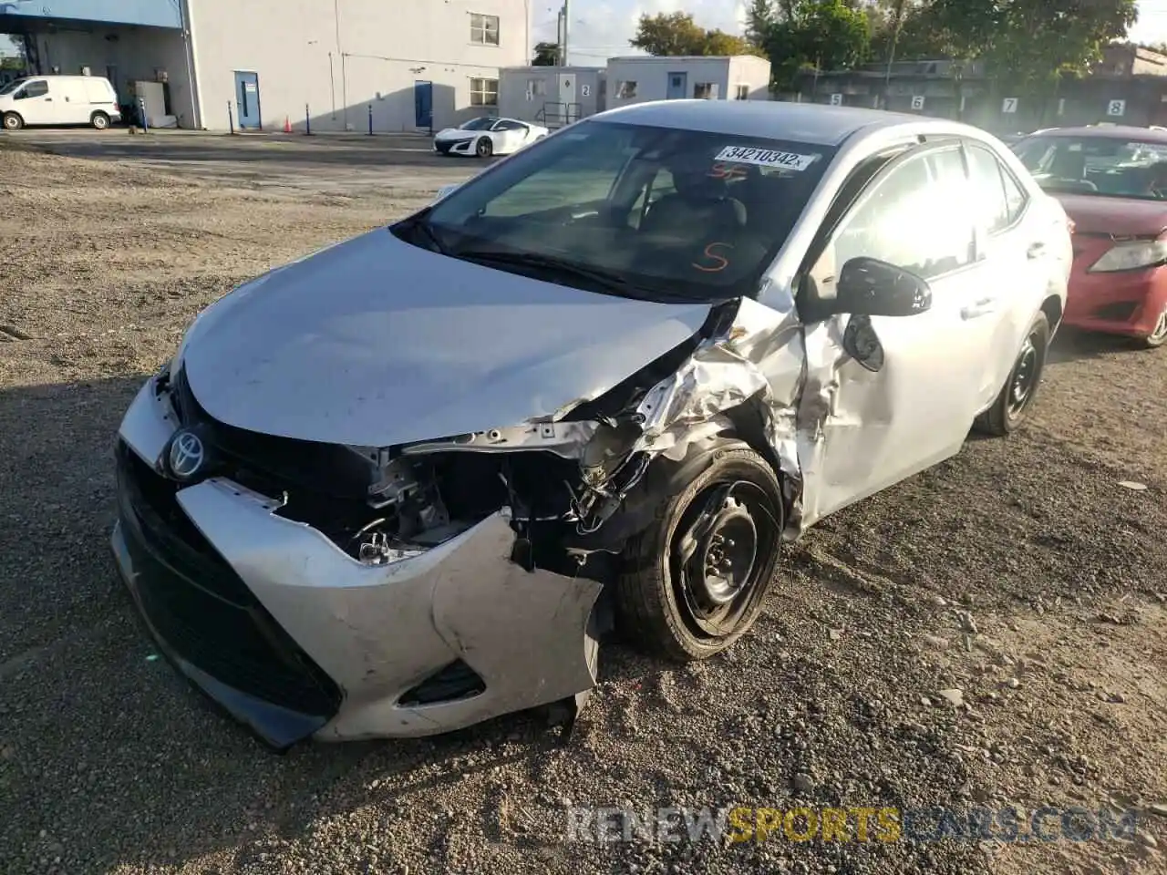 2 Photograph of a damaged car 2T1BURHE4KC206528 TOYOTA COROLLA 2019