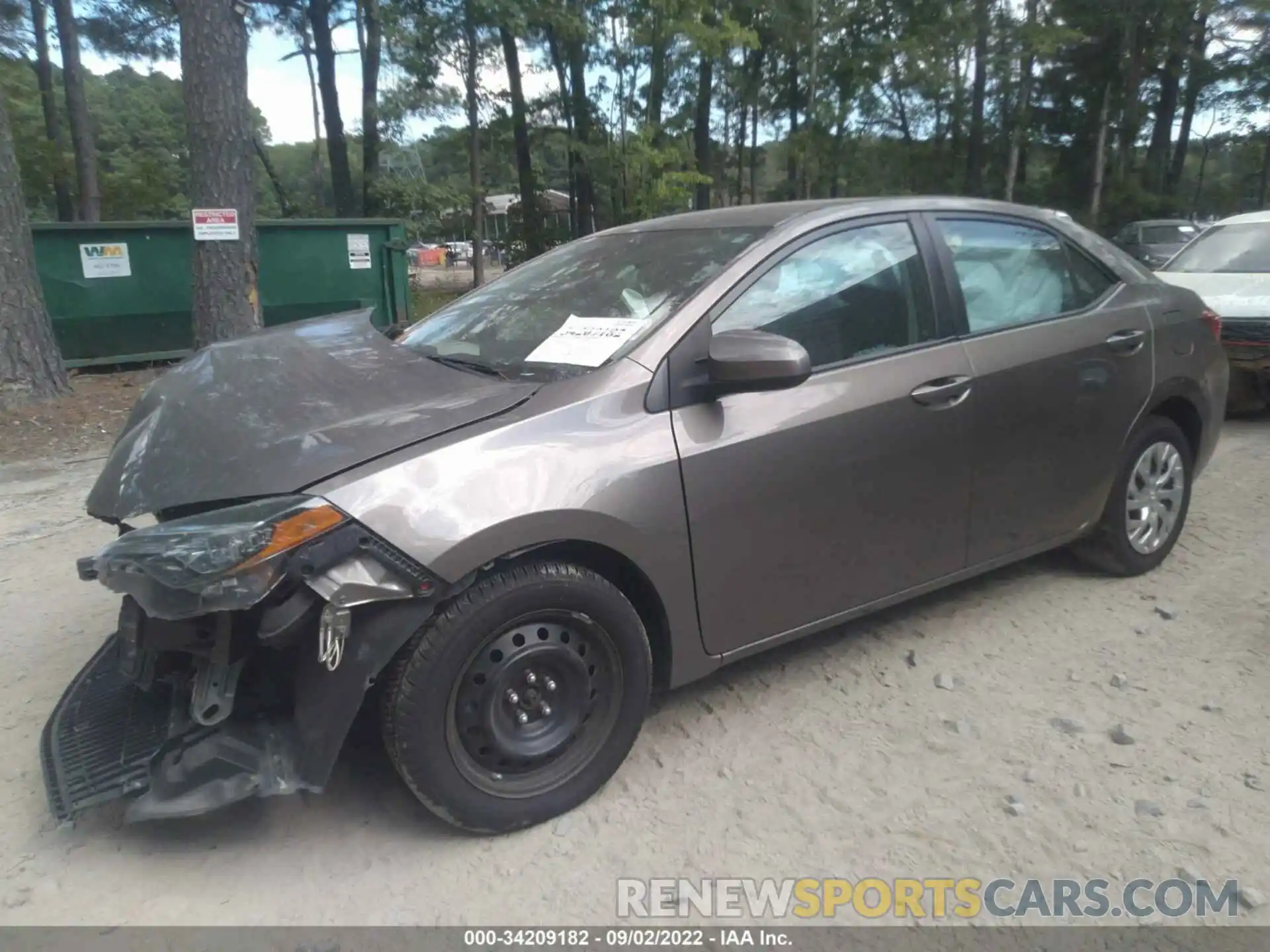 2 Photograph of a damaged car 2T1BURHE4KC238833 TOYOTA COROLLA 2019