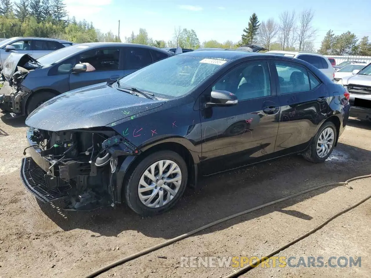1 Photograph of a damaged car 2T1BURHE5KC126834 TOYOTA COROLLA 2019